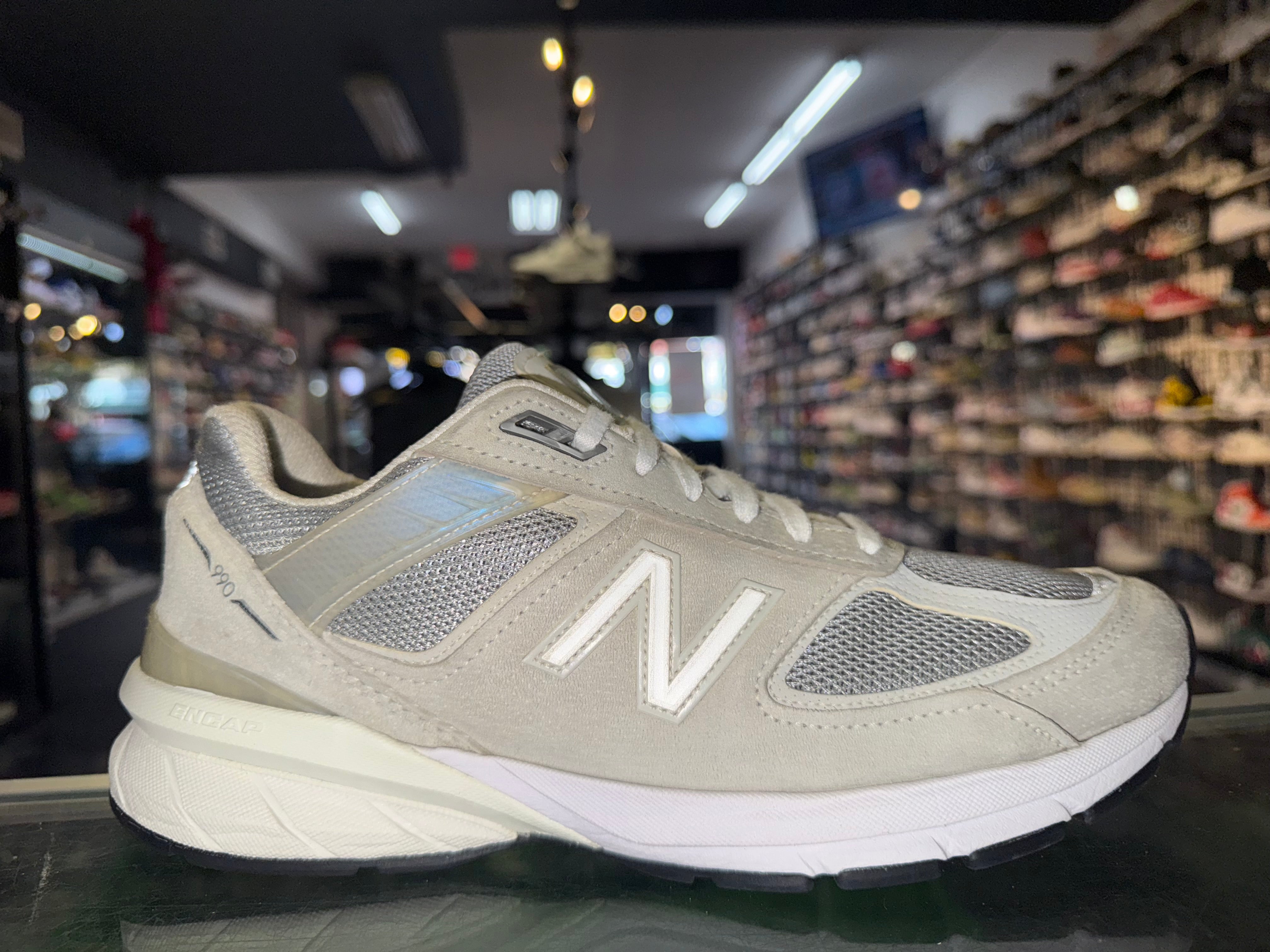 Size 8 New Balance 990v5 "Grey Cream"