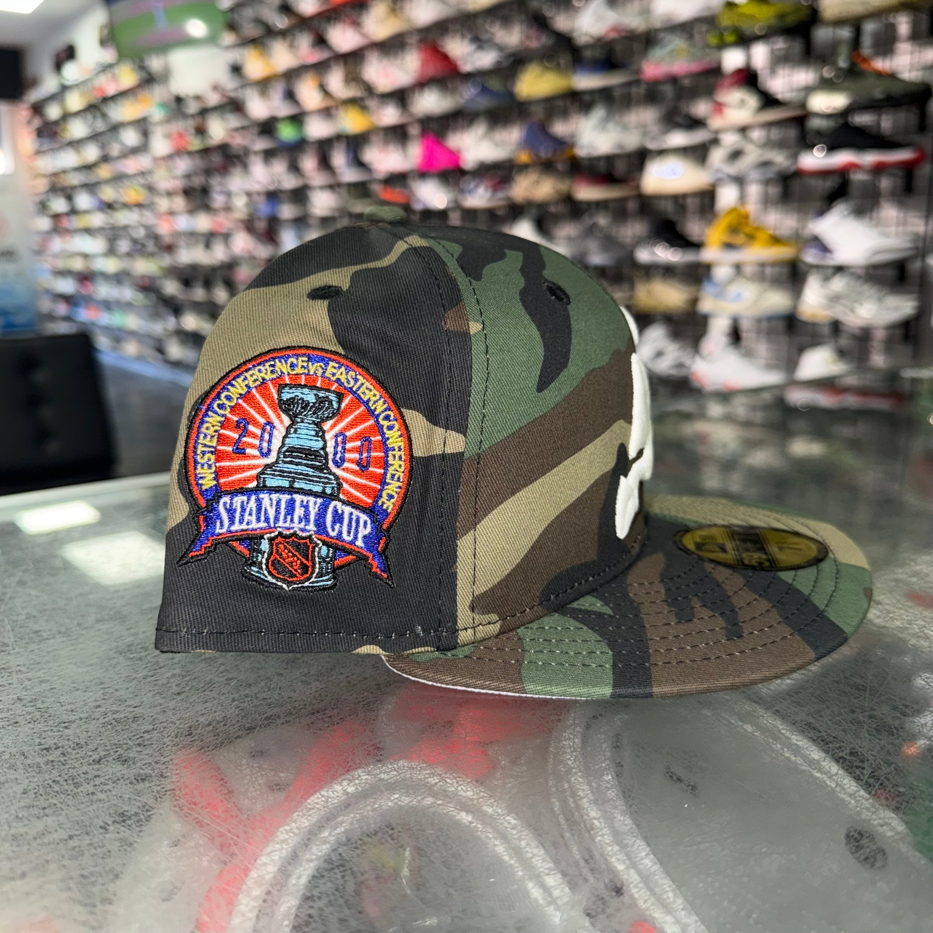 Size 7 3/8 New Era Fitted Hat “Devils Camo” Brand New