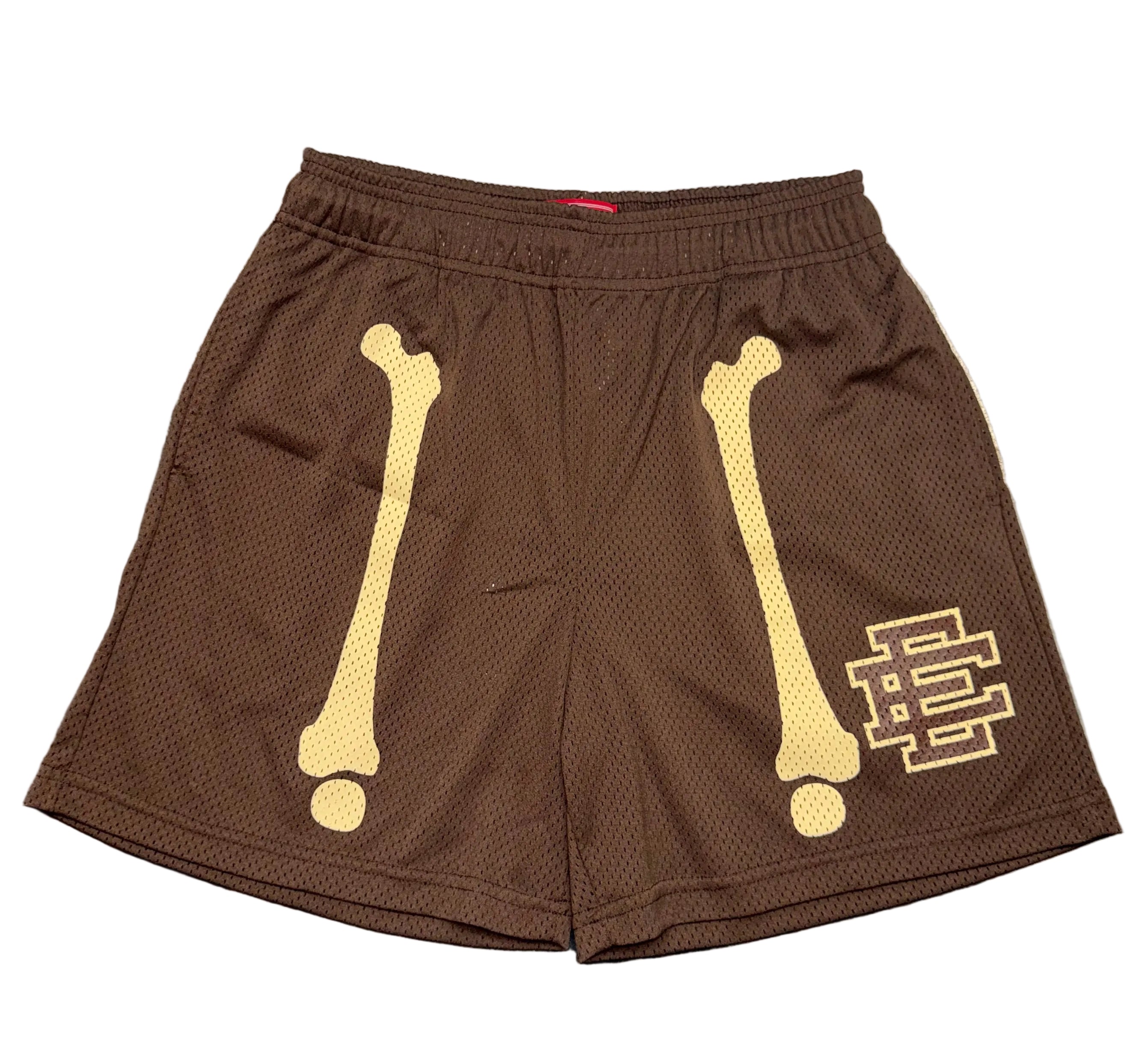 Size M Eric Emanuel EE Shorts “Bones Brown” Brand New – Direct Kicks