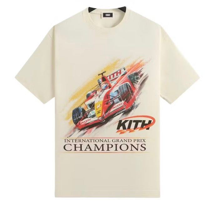 Size L Kith F1 Champions Tee “Cream”