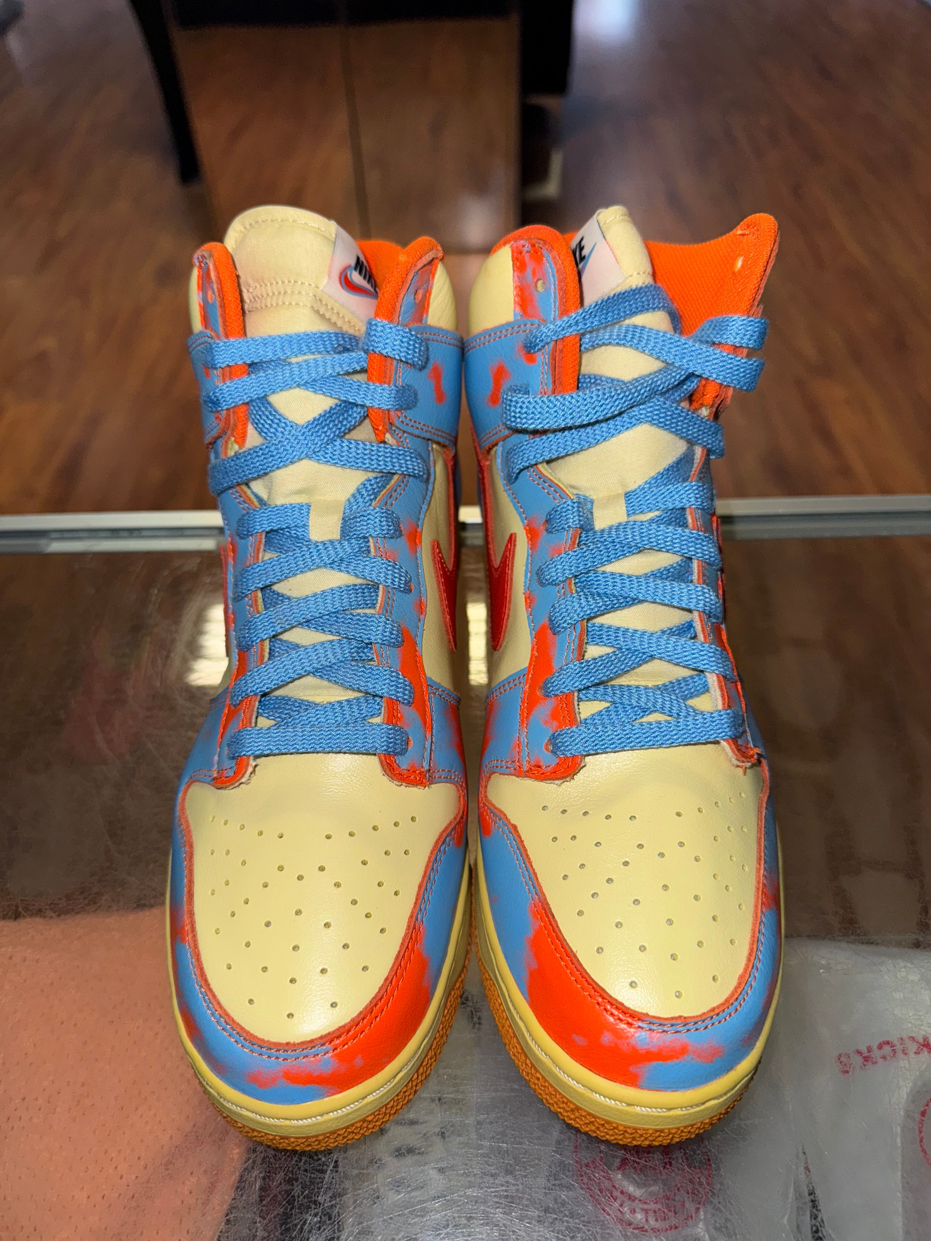 Size 10 Dunk High 1985 "Orange Acid Wash" Brand New