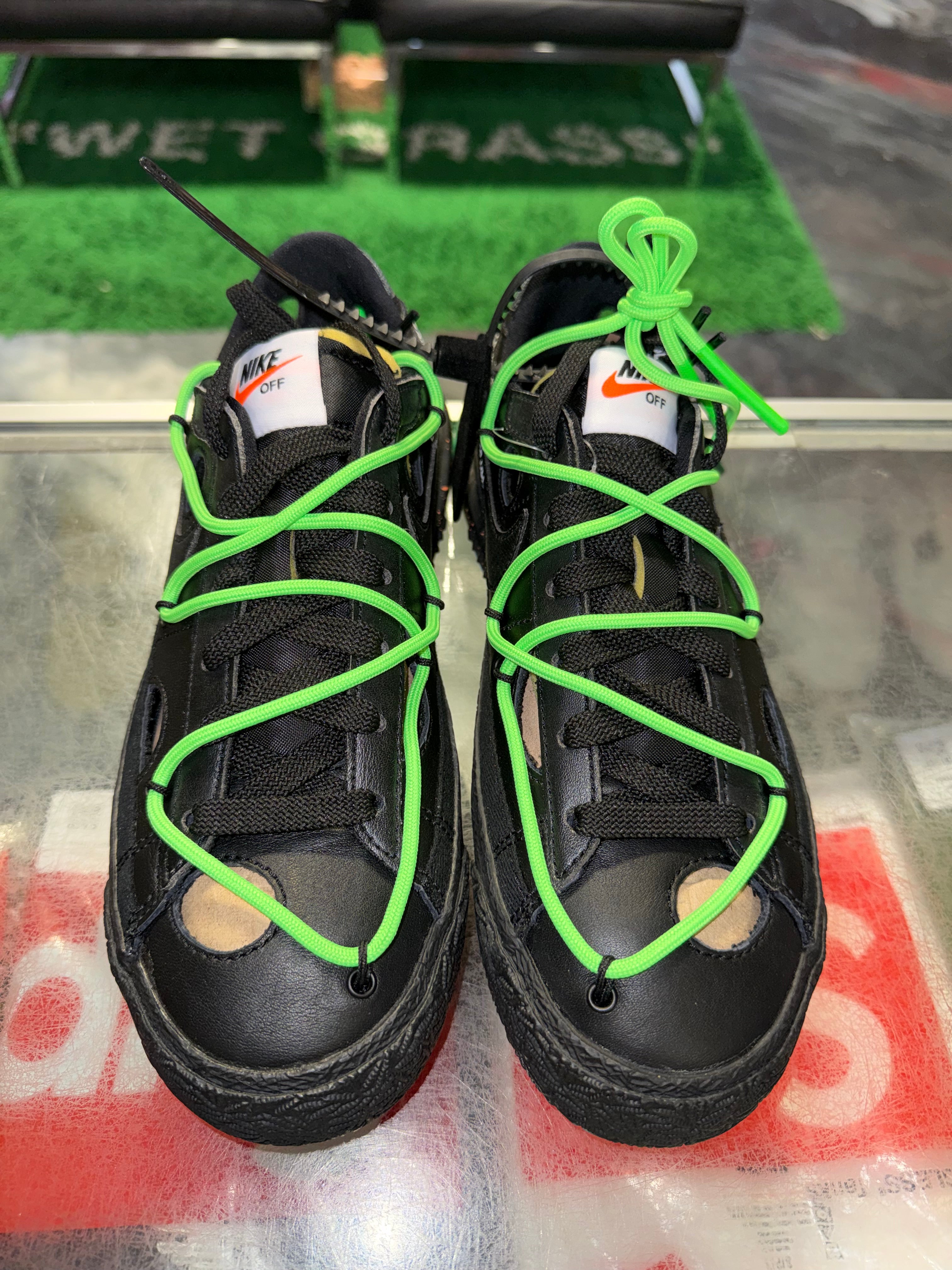 Size 6 Blazer Low Off White "Electro Green" Brand New