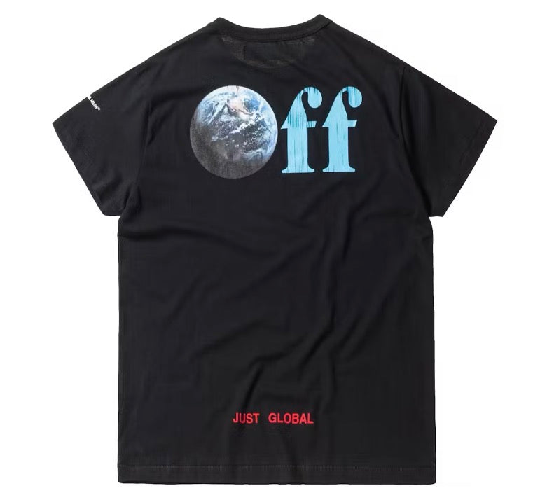 Size M Off White x Kith Just Global Tee “Black”