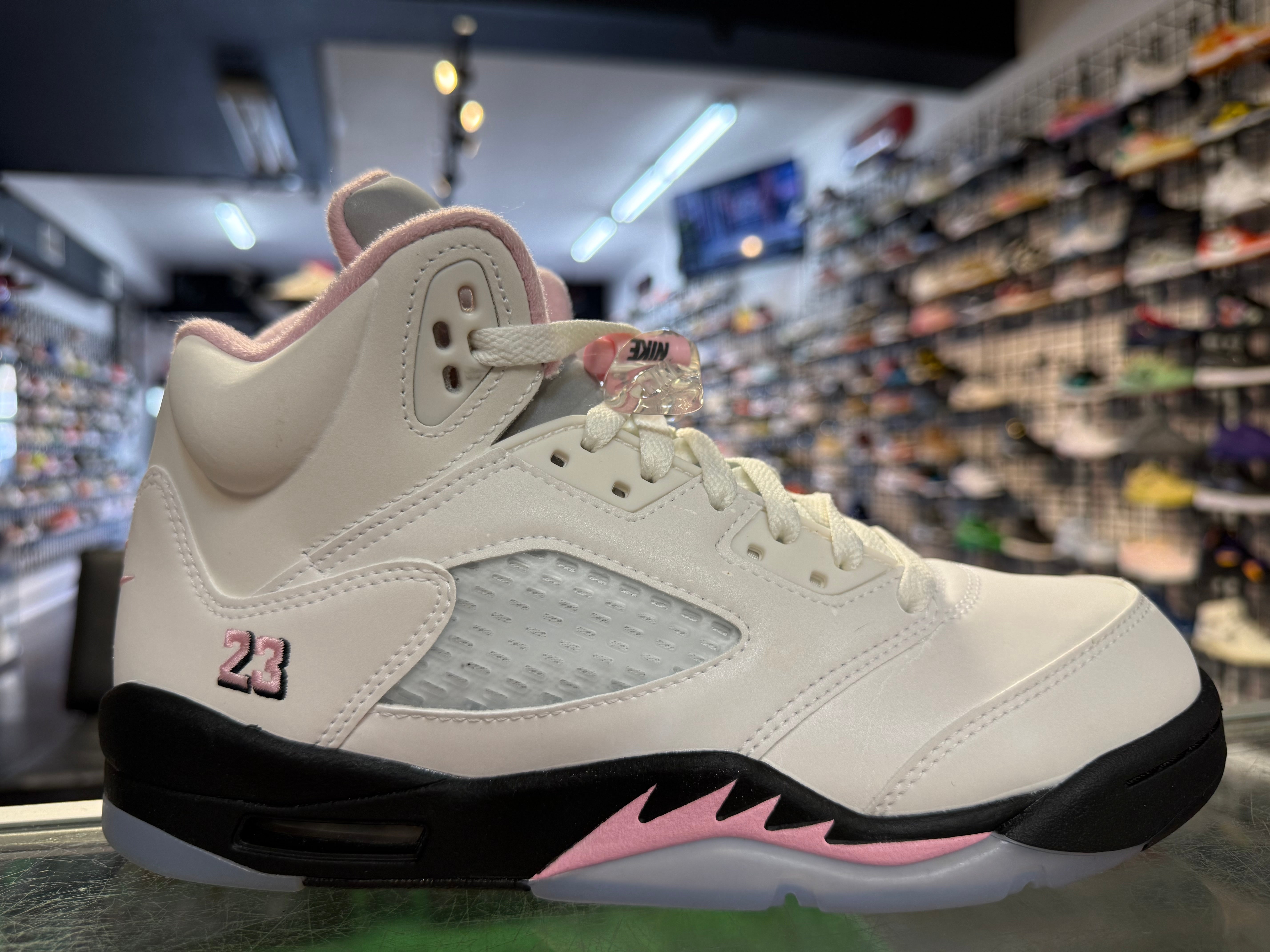 Size 6.5y Air Jordan 5 "Medium Soft Pink"