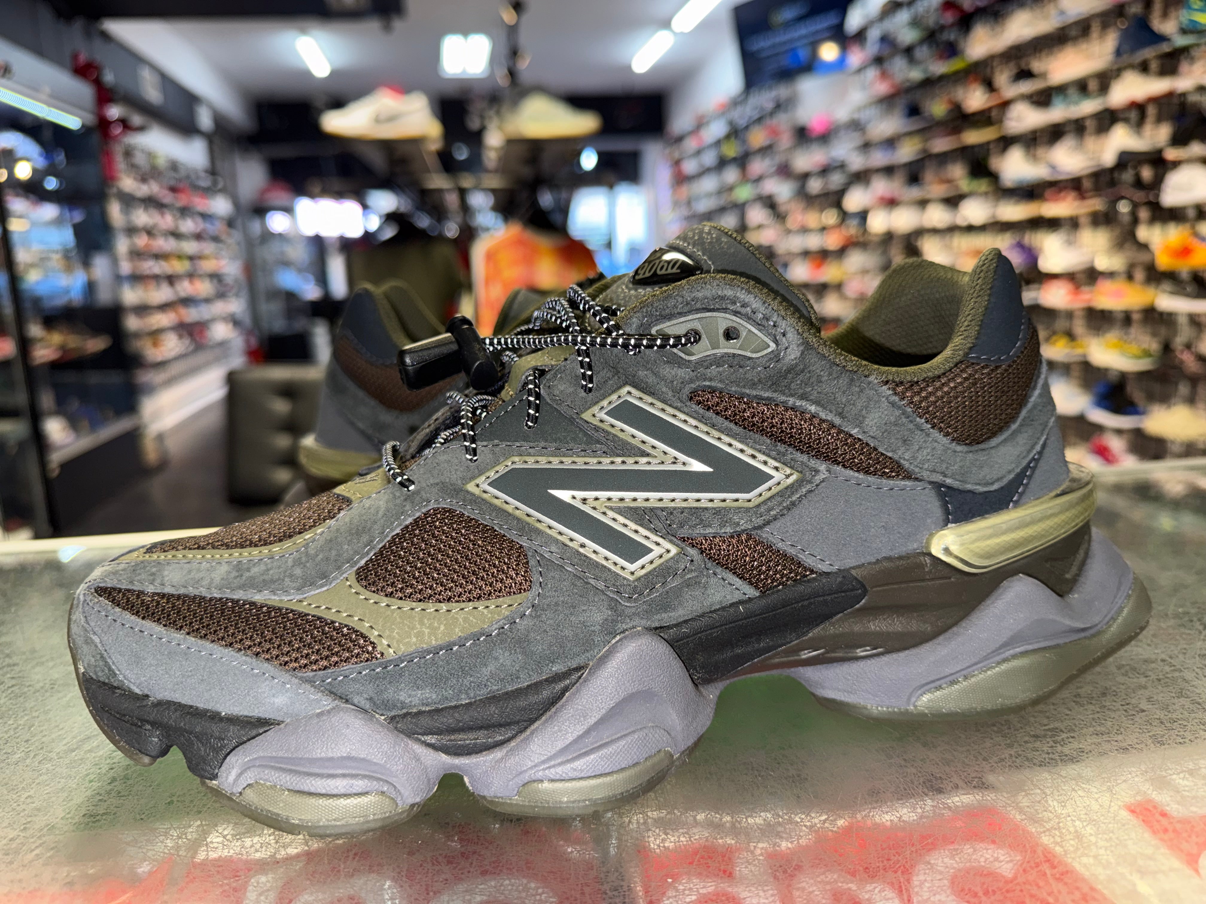 Size 9 New Balance 9060 “Blacktop Dark Moss”