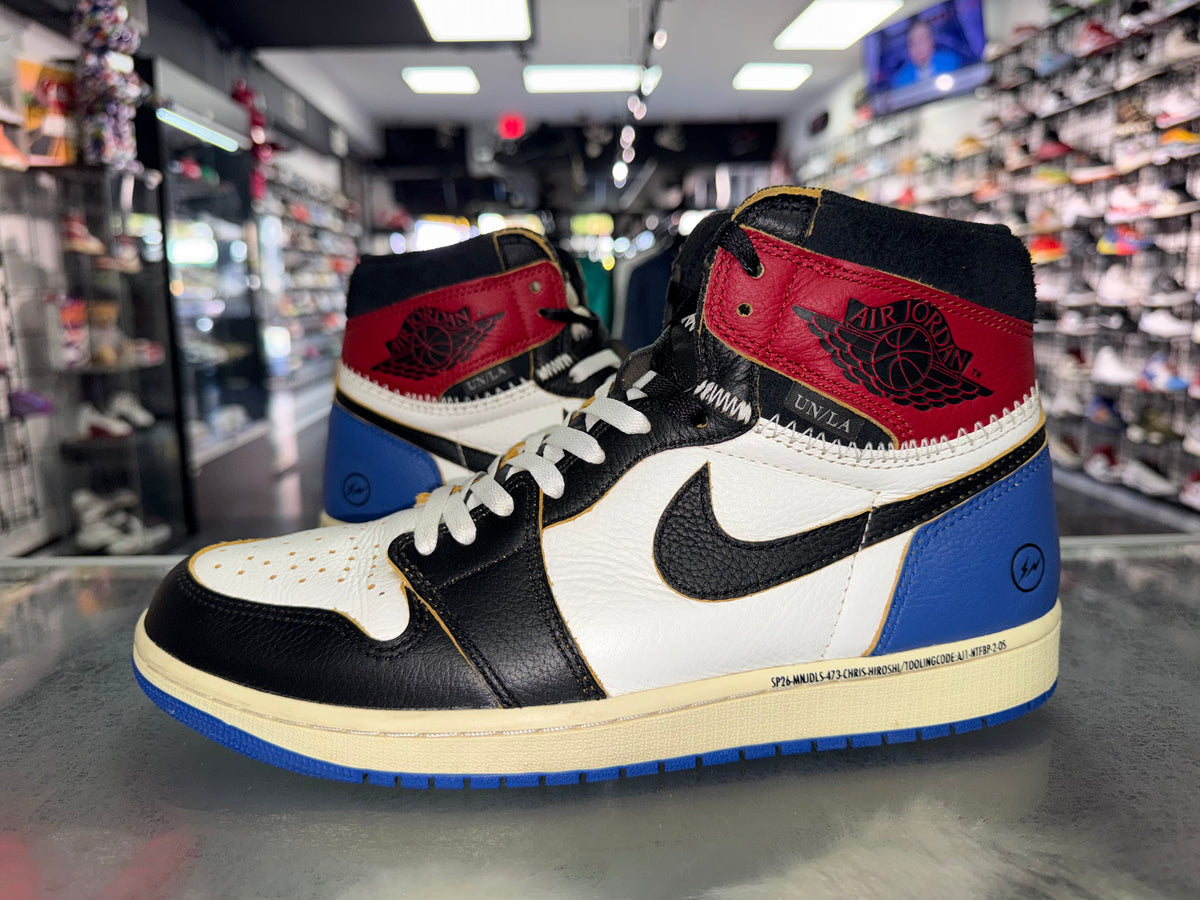 Air Jordan 1 Fragment x Union LA Varsity Red Sport Royal sneaker, pre-owned, size 10.5 – view 2