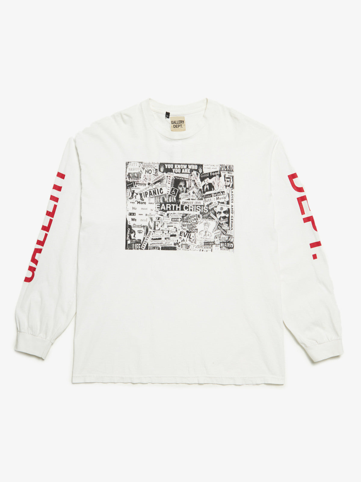 Size S Gallery Dept Earth Crisis Long Sleeve “White/Red”