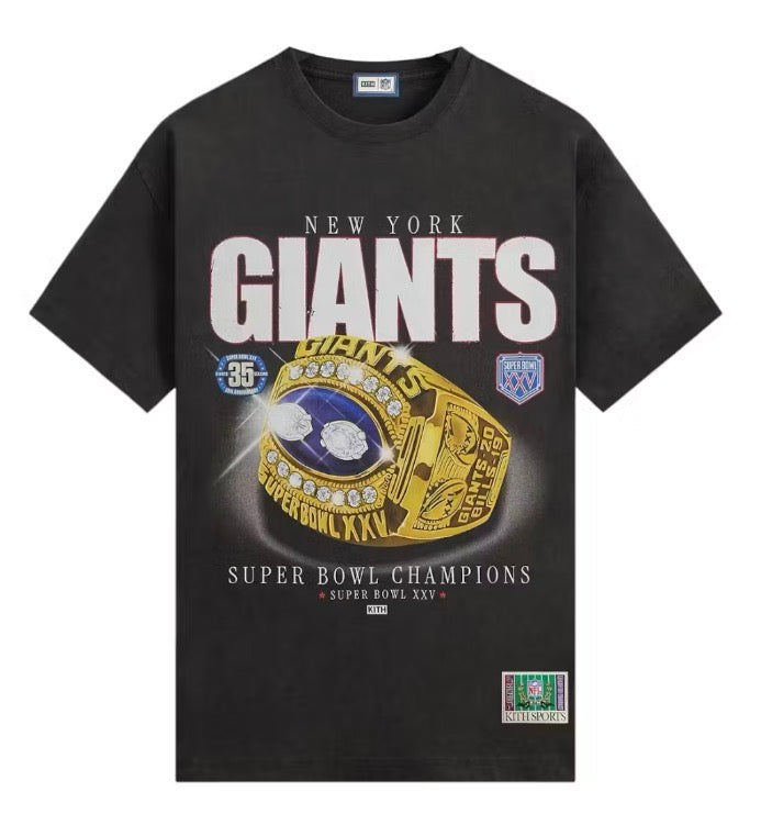 Size M Kith x NFL NY Giants Ring Tee “Black”