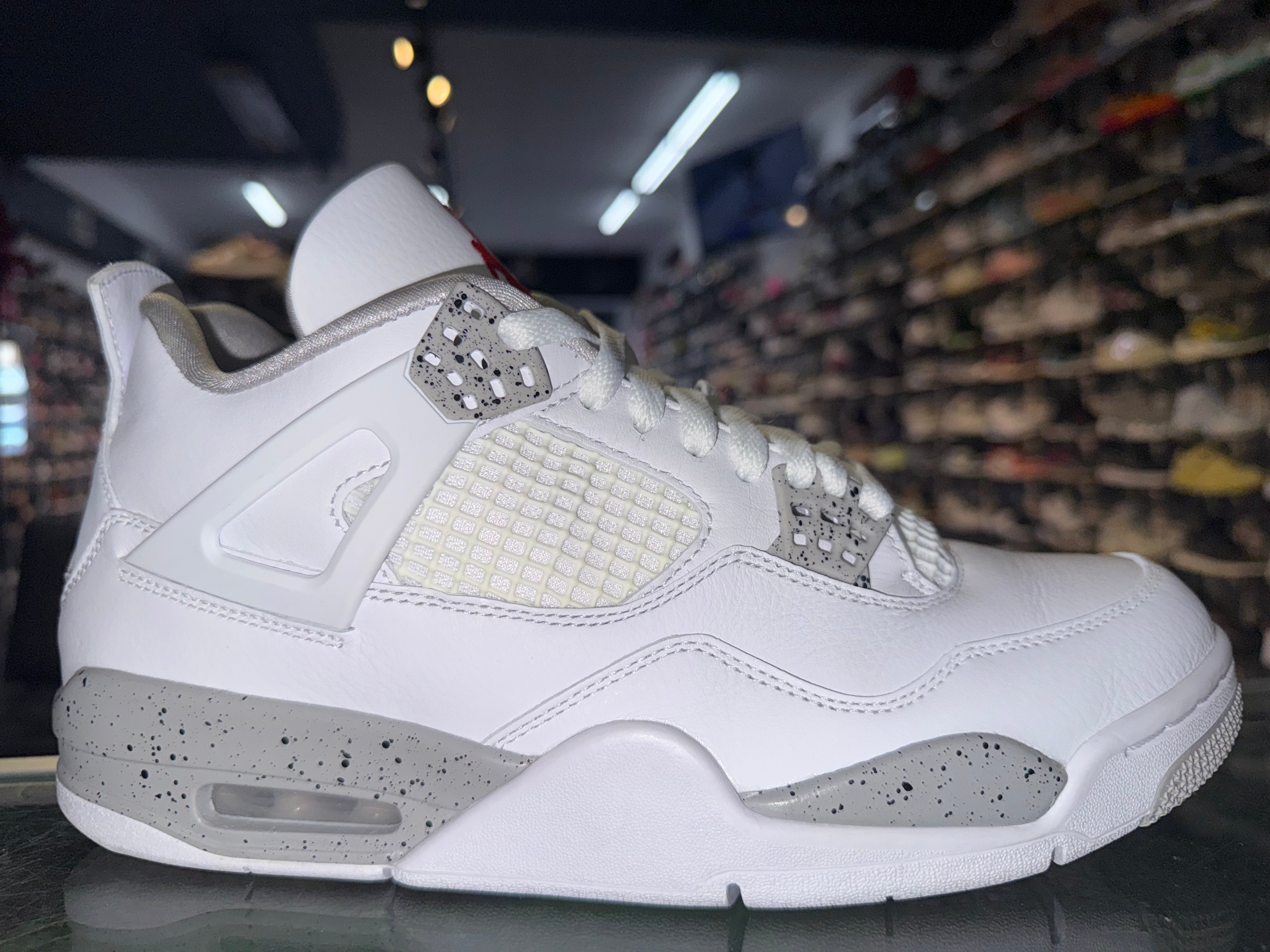 Size 8.5 Air Jordan 4 "White Oreo"