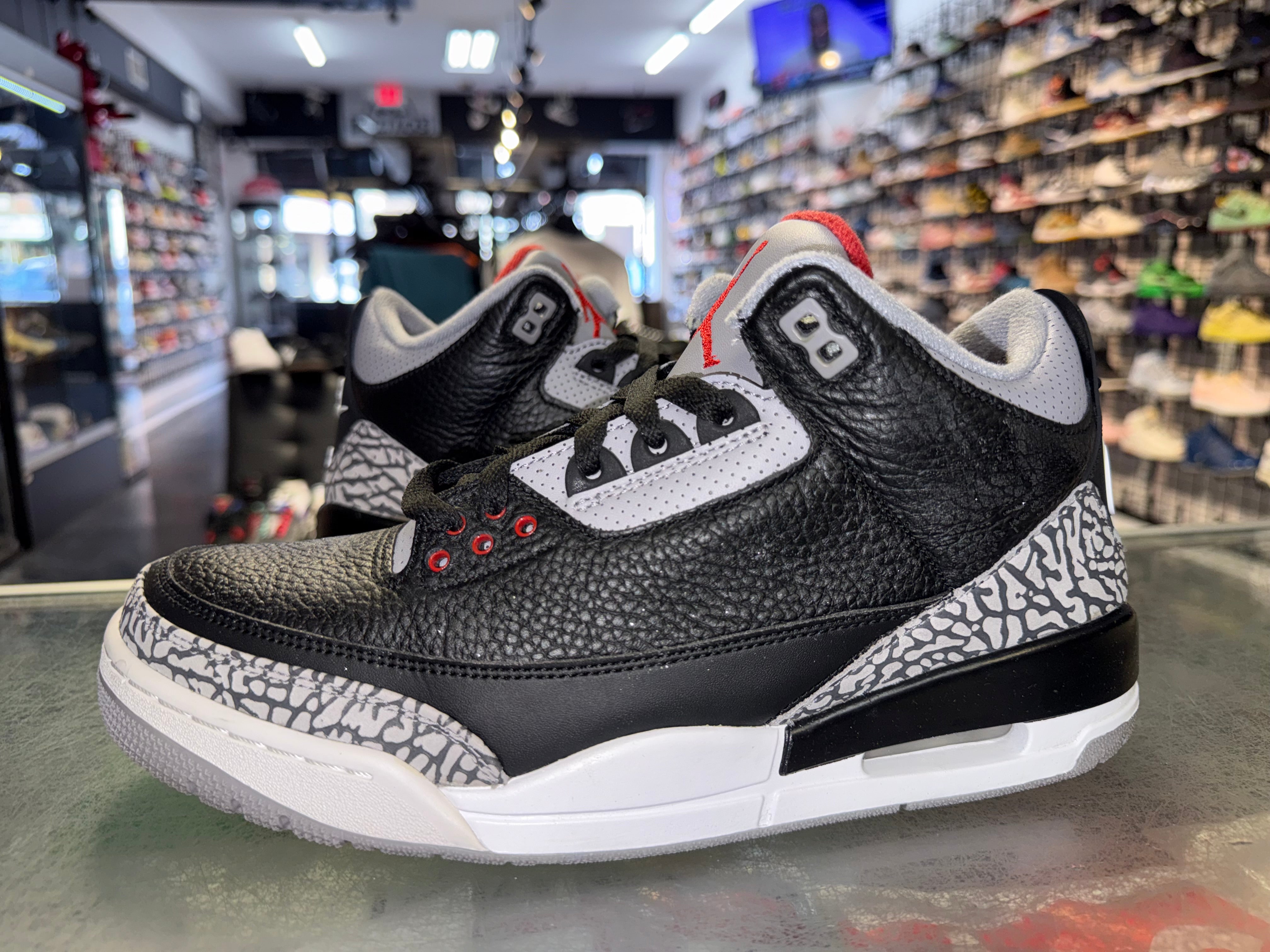 Size 9.5 Air Jordan 3 "Black Cement" 2018