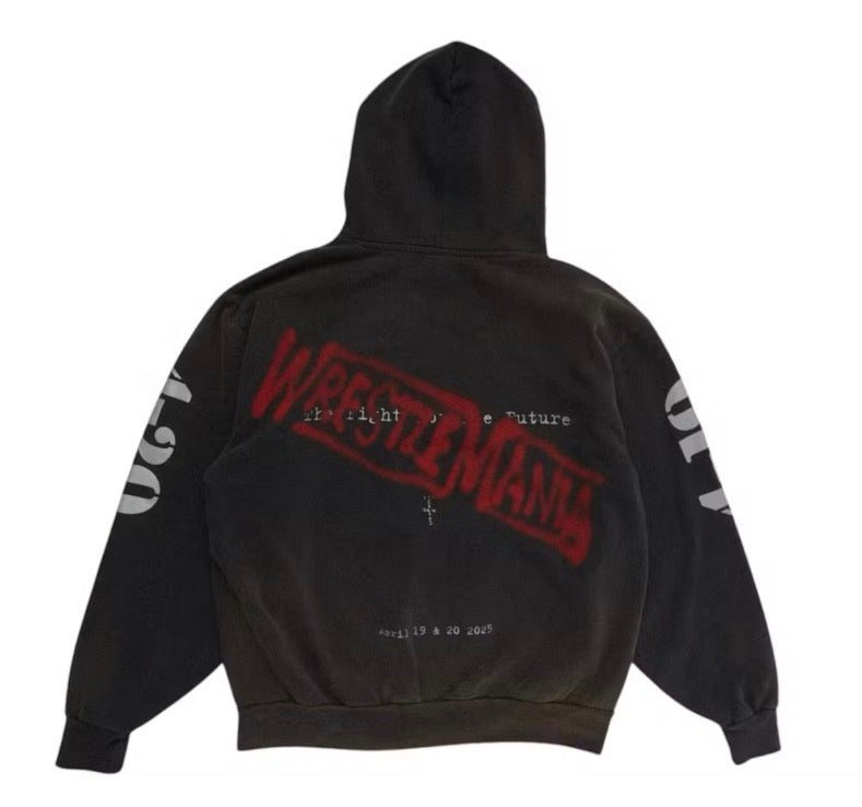 Size 2XL Travis Scott x Wrestlemania Hoodie “Black”