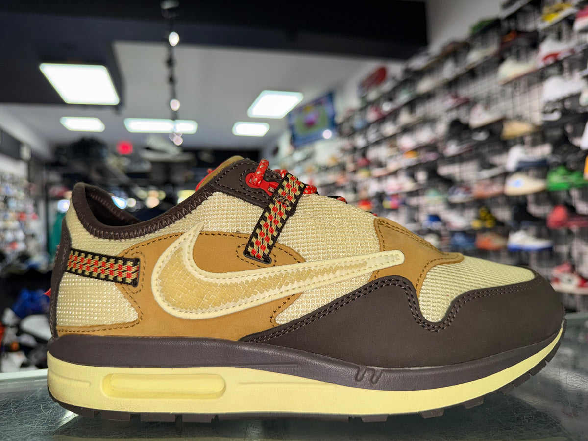 Nike Air Max 1 Travis Scott Cactus Jack Baroque Brown sneaker, pre-owned, size 9