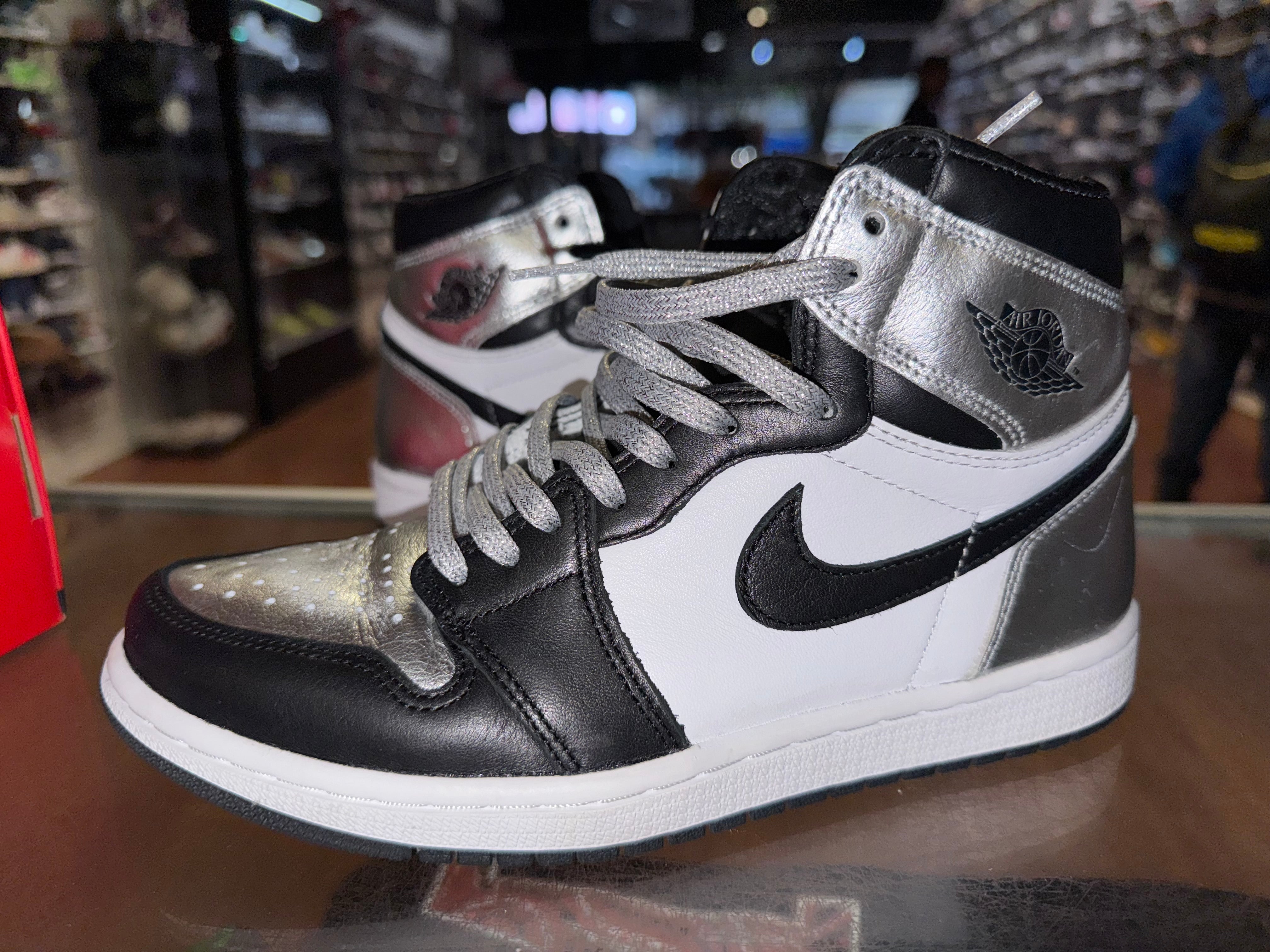 Size 5.5 (7W) Air Jordan 1 "Silver Toe"