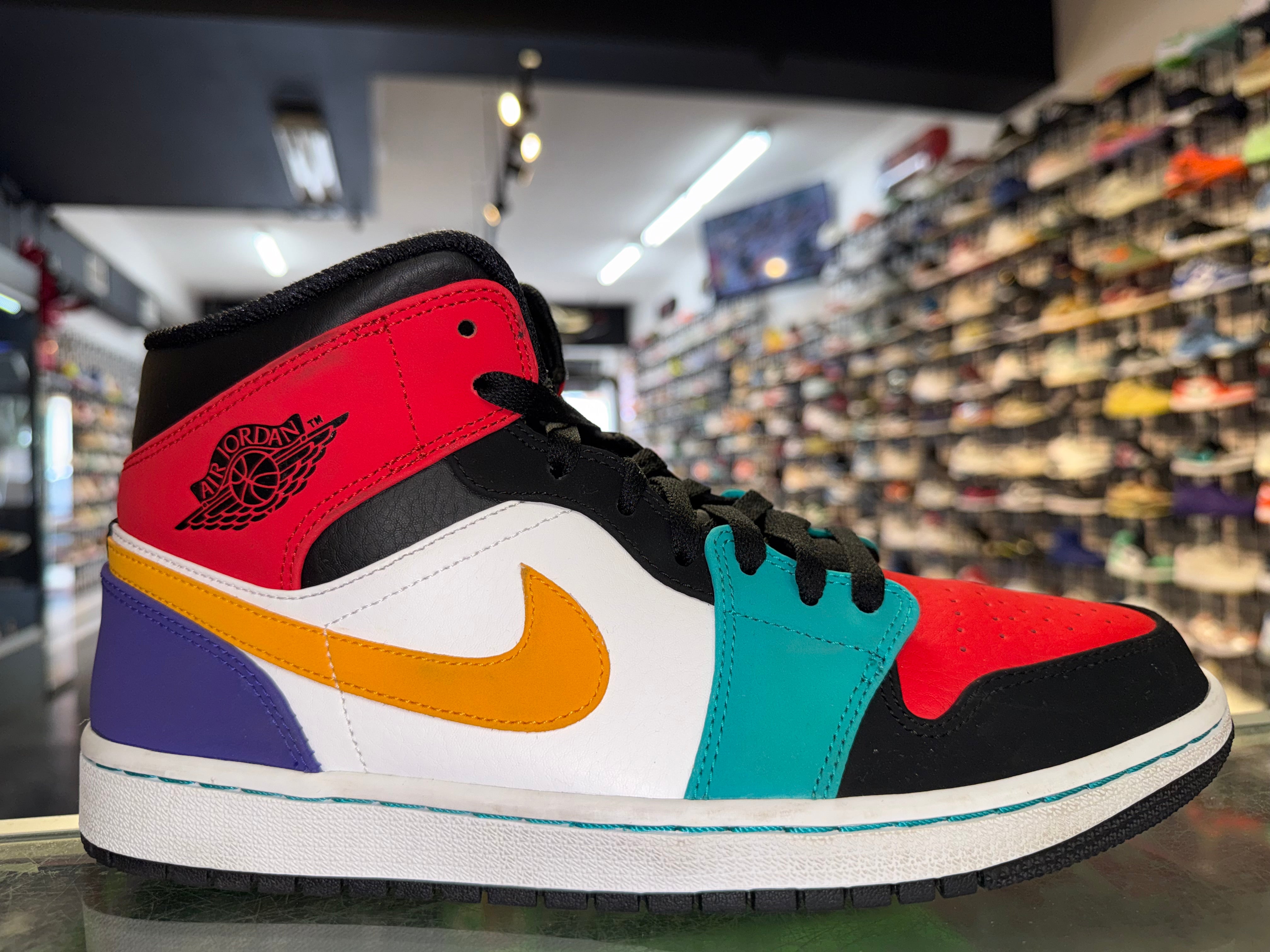 Size 10.5 Air Jordan 1 Mid "Bred Multi-Color" Worn 1x