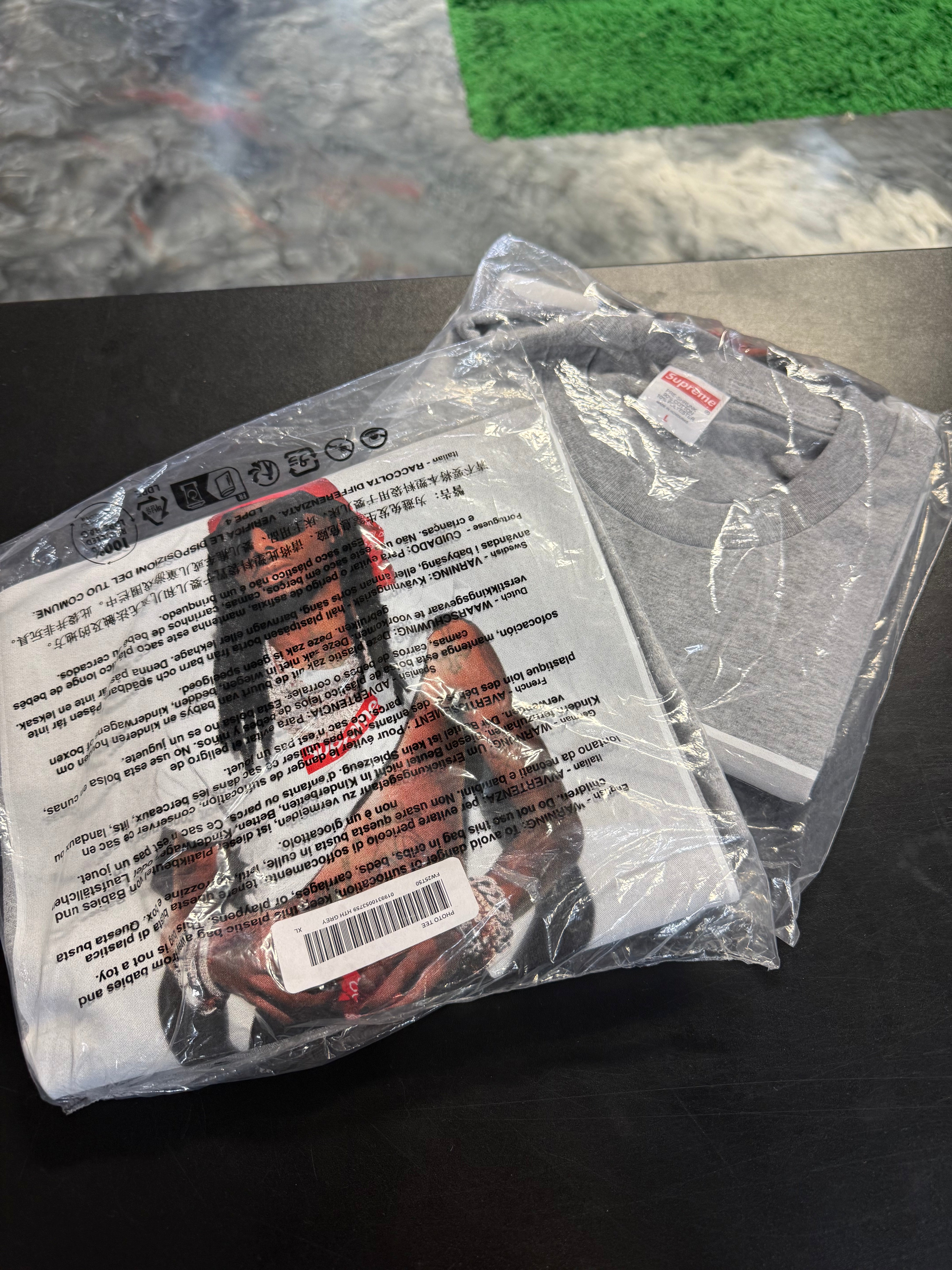 Size L Supreme Playboi Carti Photo Tee “Grey” Brand New