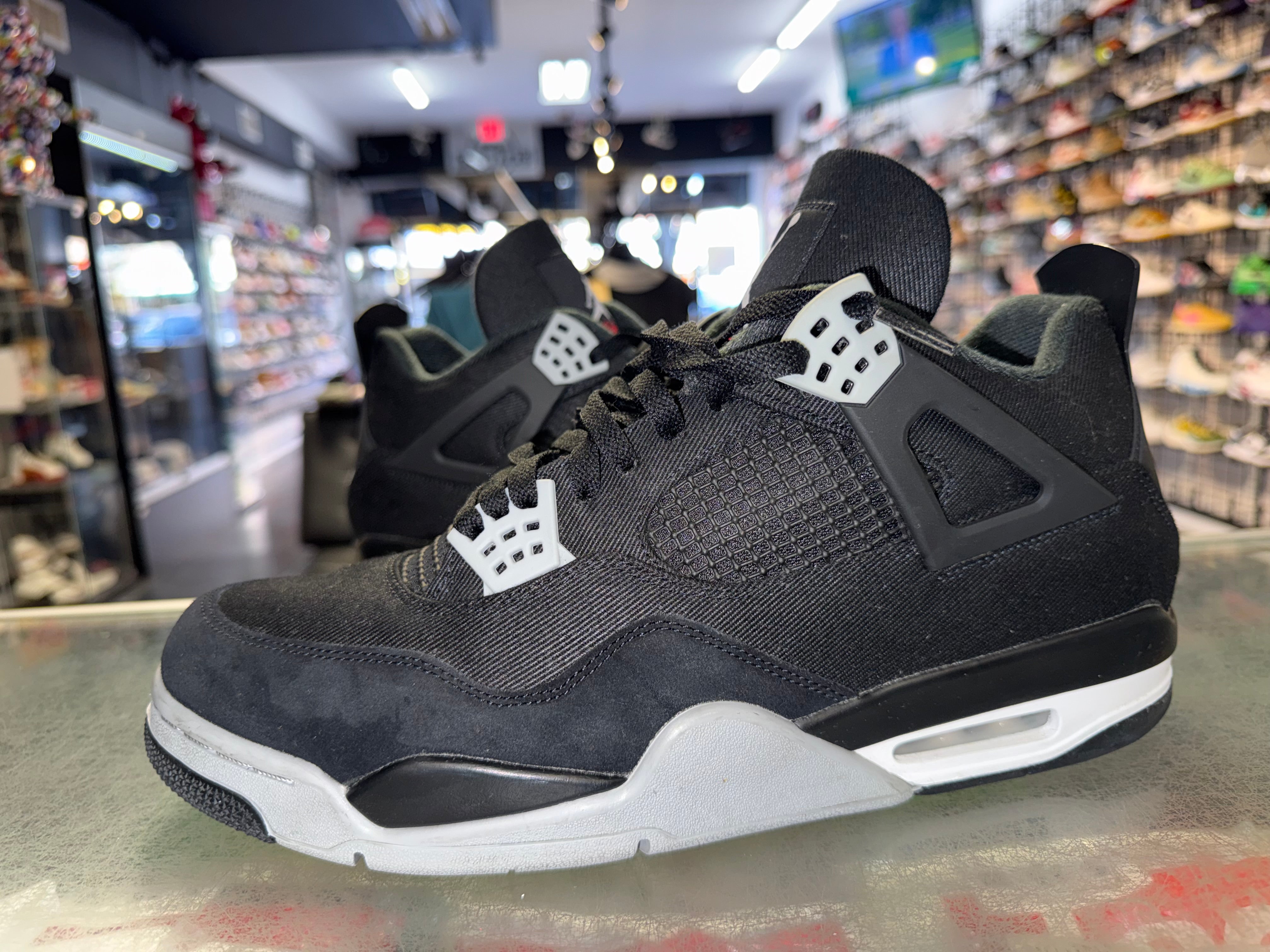 Size 13 Air Jordan 4 "Black Canvas"