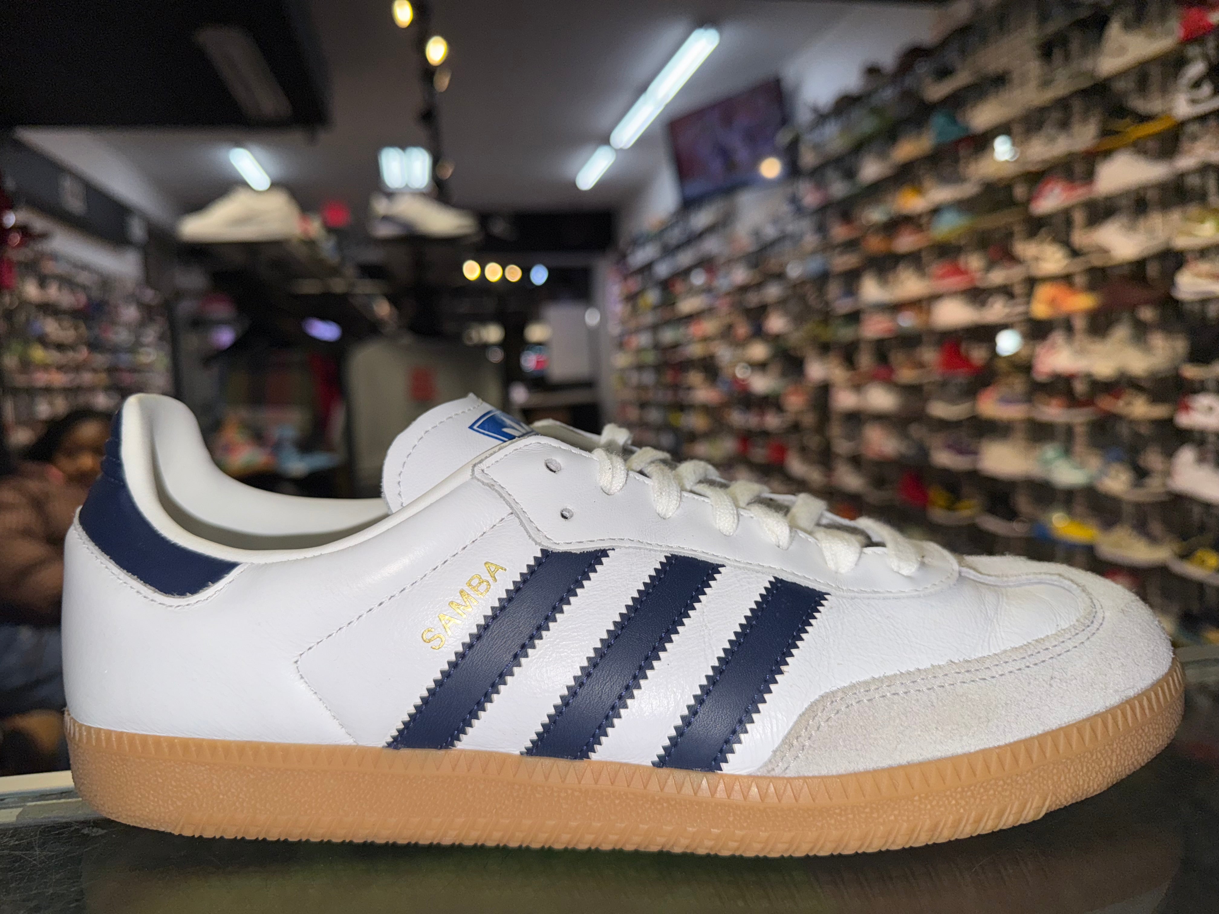 Size 11 Adidas Samba OG "White Night Indigo Gum"