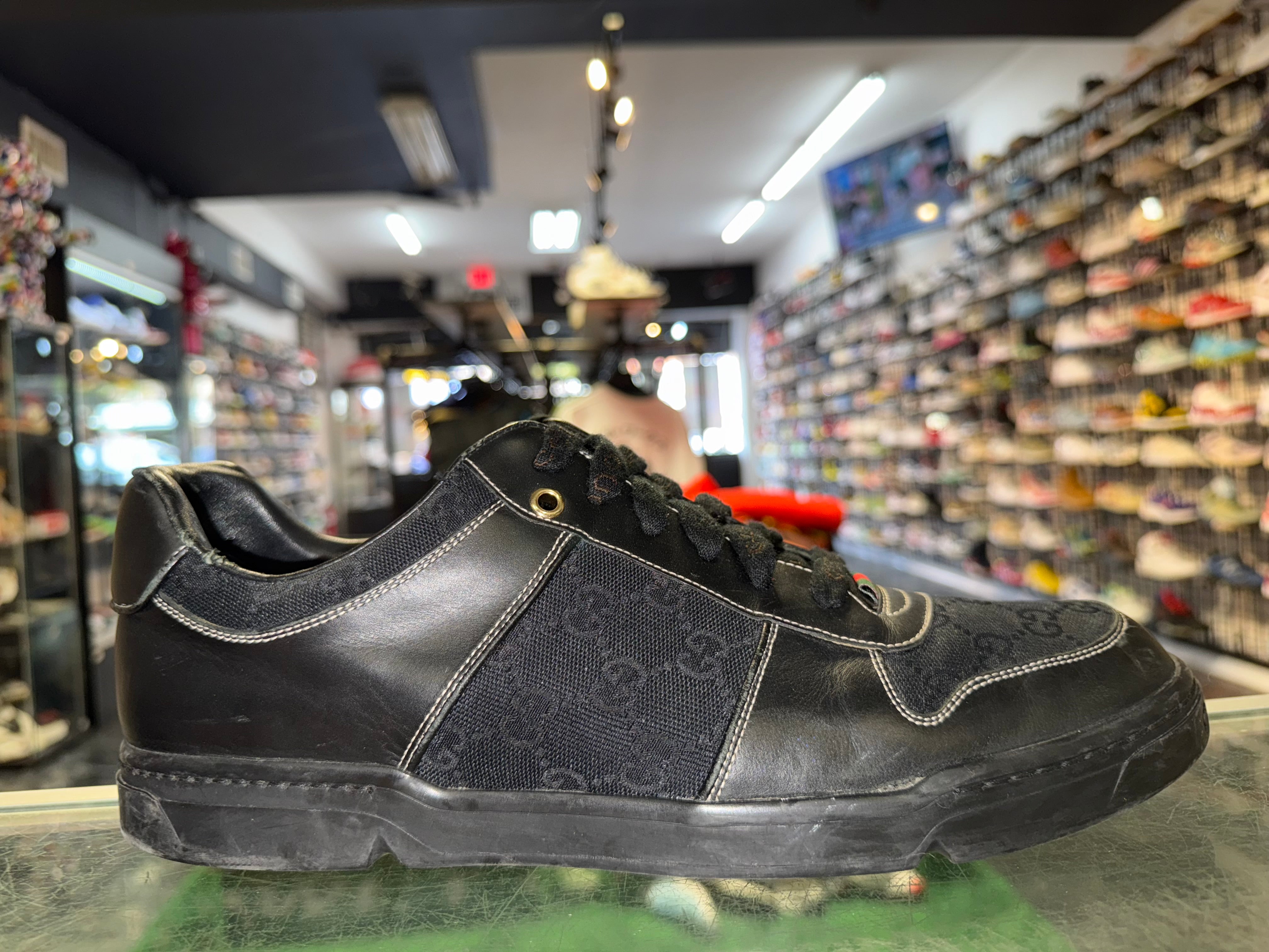 Size 10.5 (9.5G) Gucci Low Signature Monogram “Black”