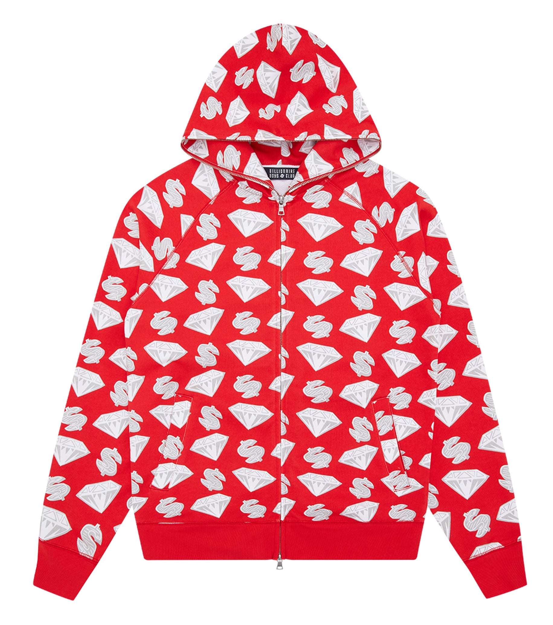 Size XXL Billionaire Boys Club D&D Zip Up Hoodie “Red” Brand New