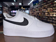Size 9 Air Force 1 "White Black Pebbled Leather" Brand New