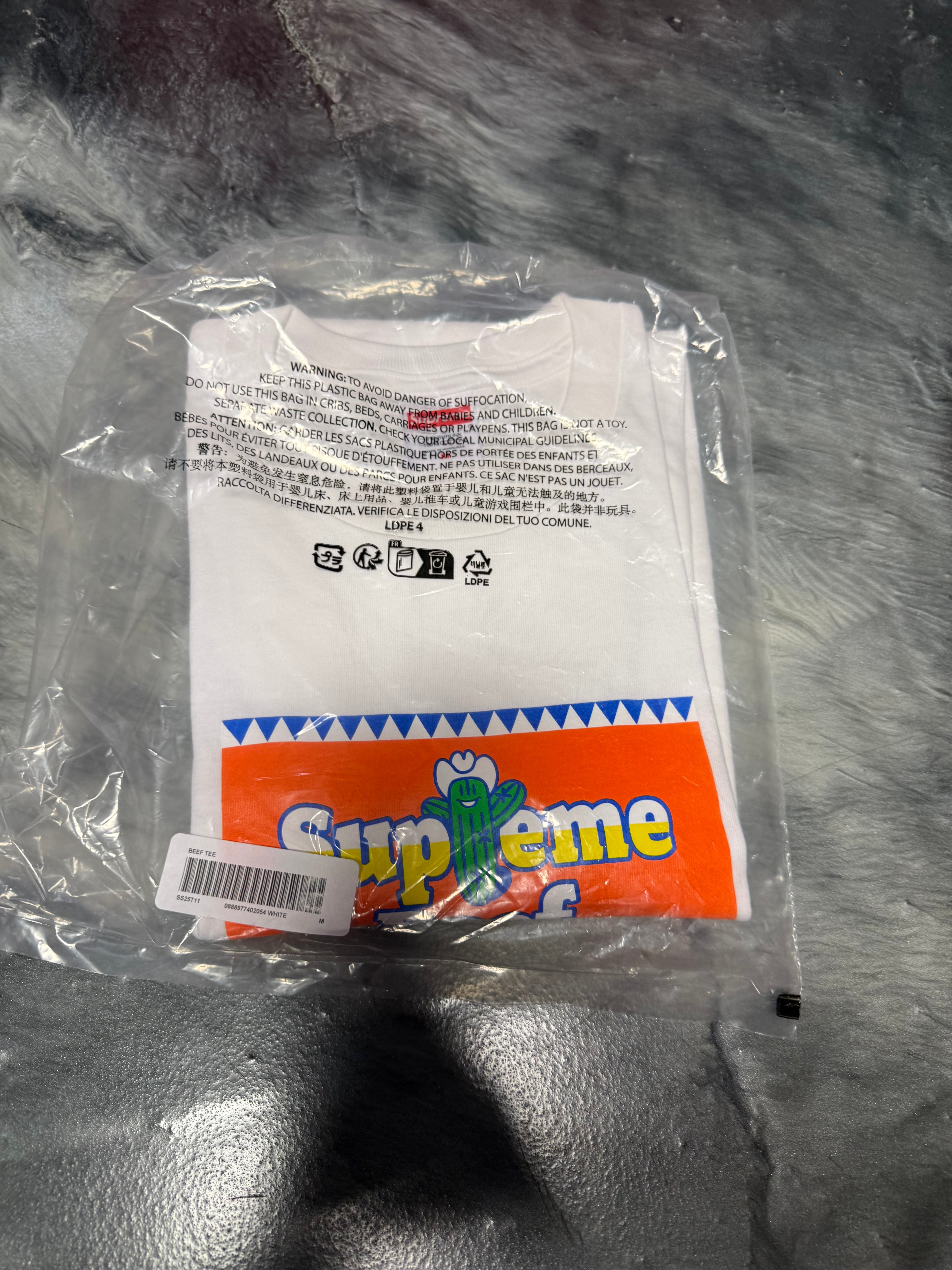 Size M Supreme Western Beef Tee “White” Brand New