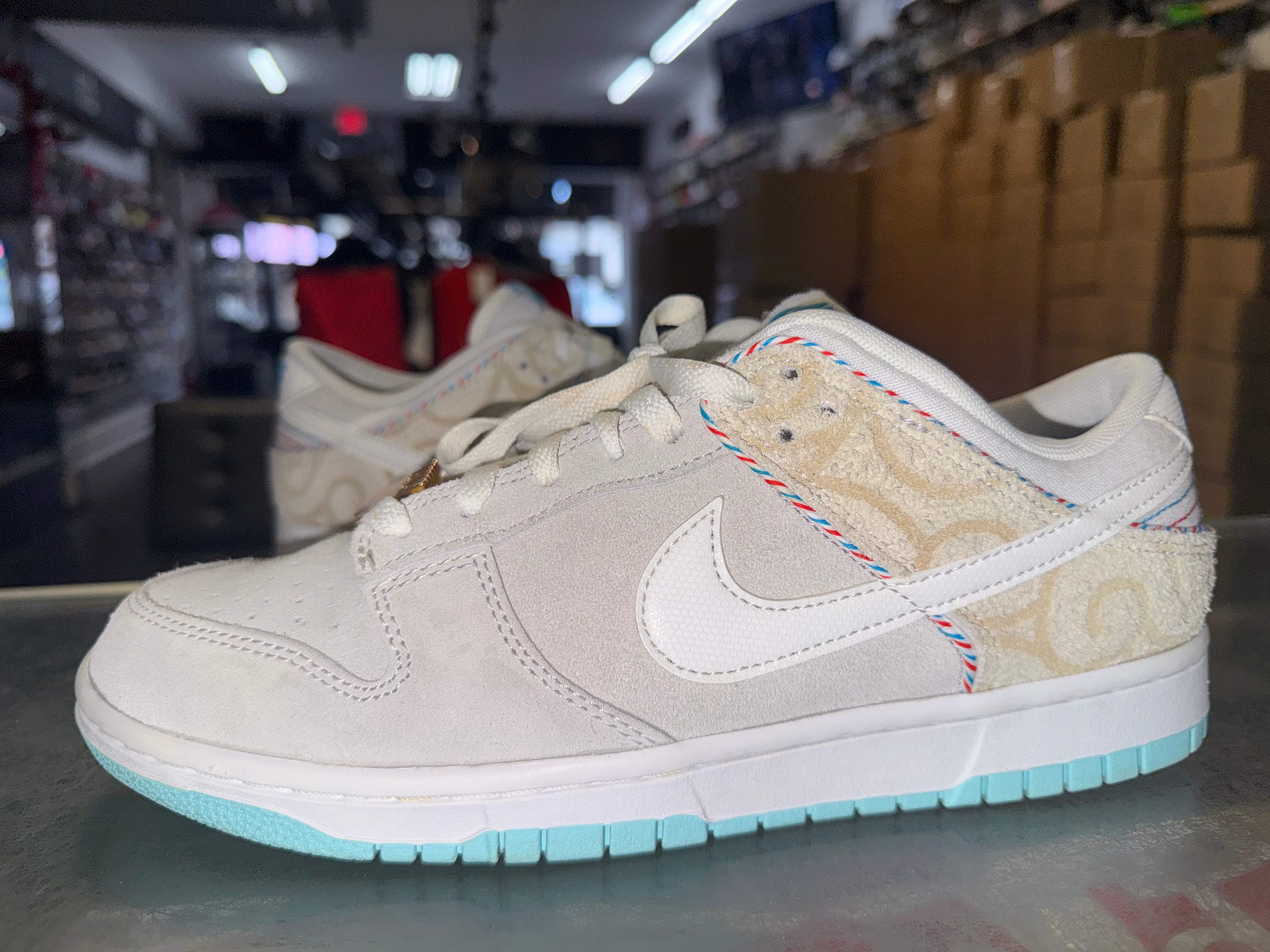 Size 9.5 Dunk Low "Barber Shop Grey"