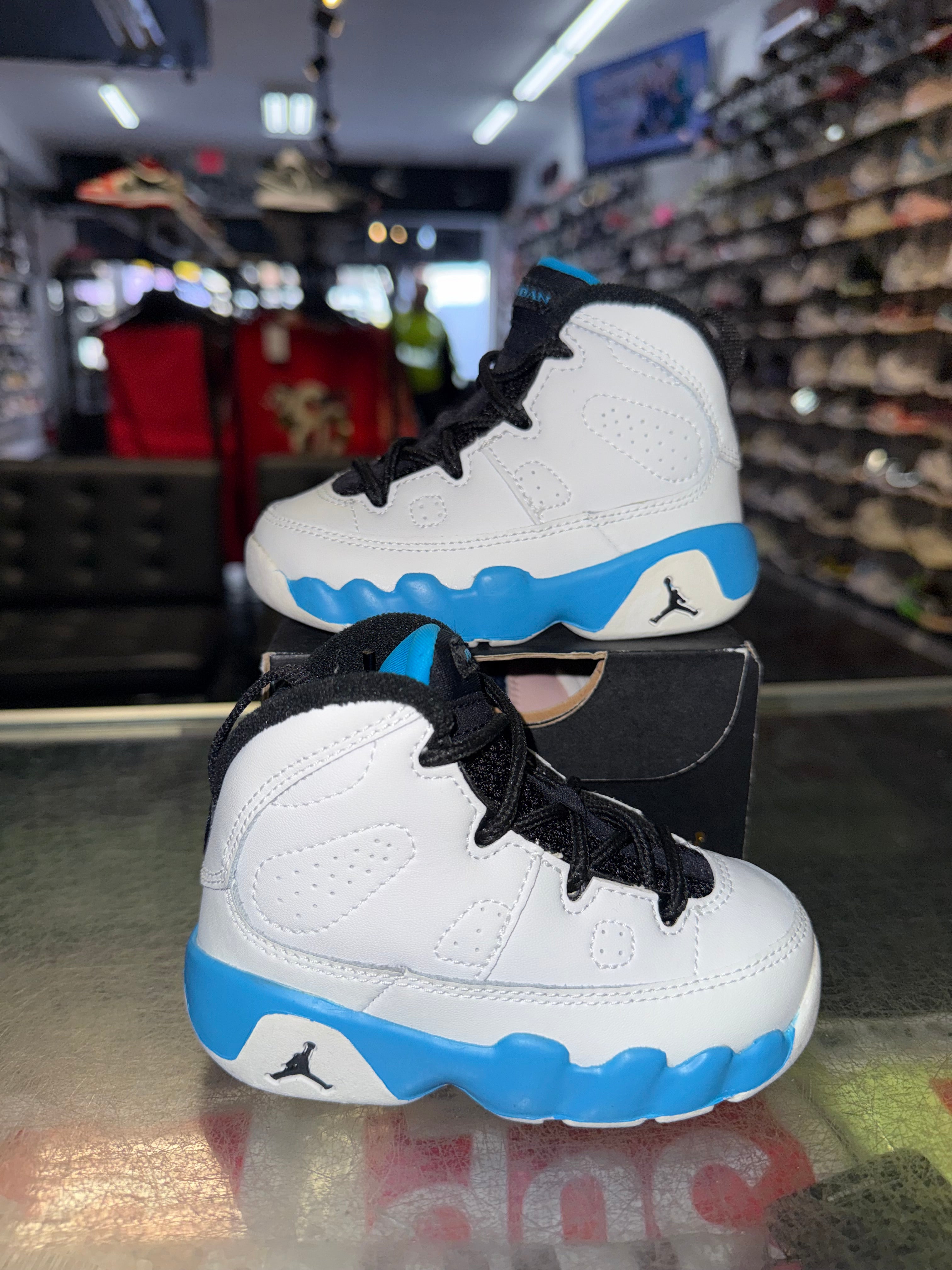 Size 5c Air Jordan 9 "Powder Blue" (TD)