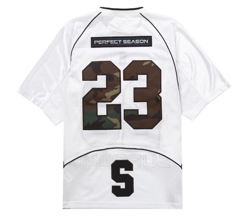 Size L Supreme Perfect Season Football Jersey “White/Camo” Worn 1x