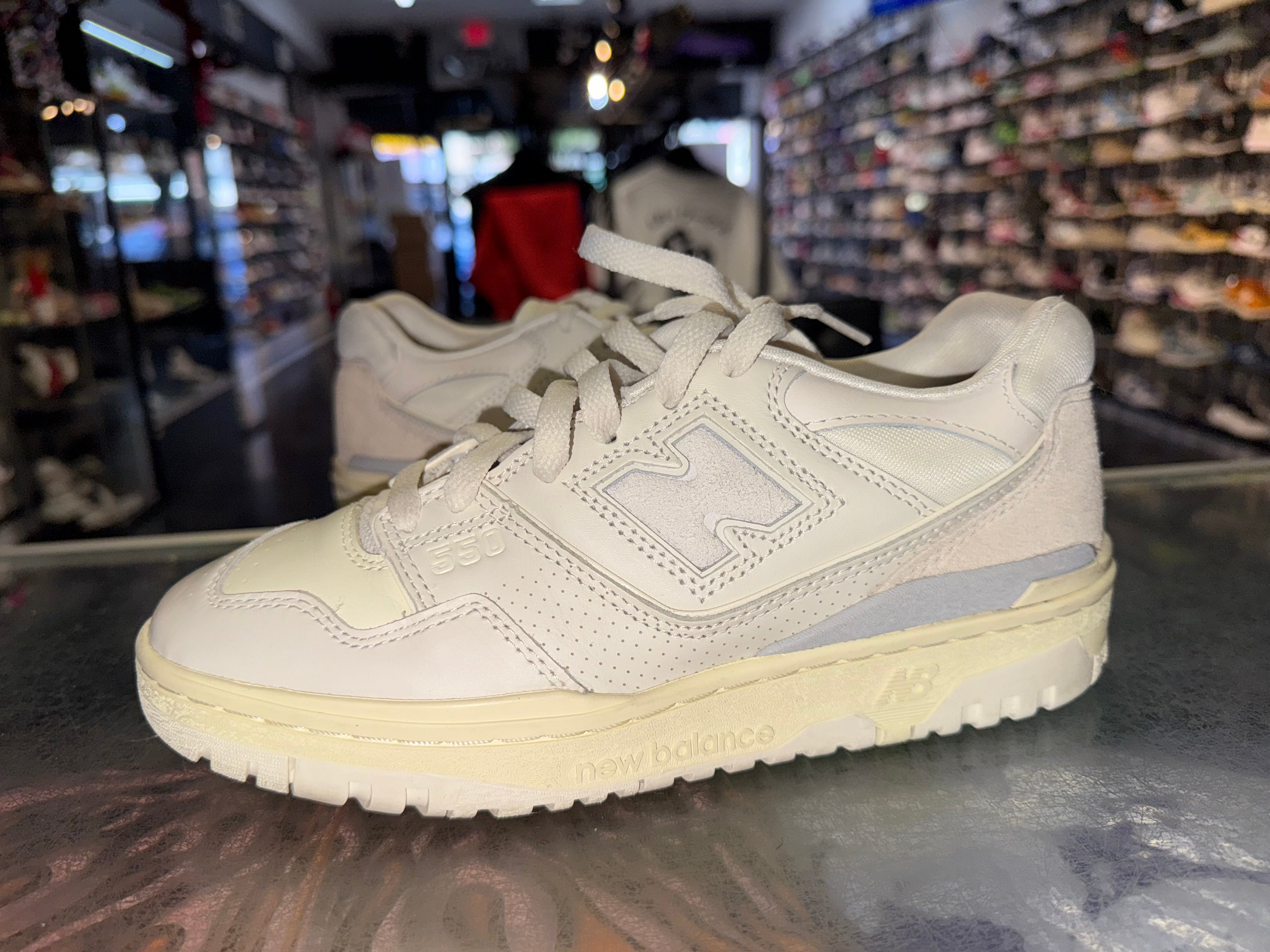 Size 7 New Balance 550 Aime Leon Dore “White Leather”