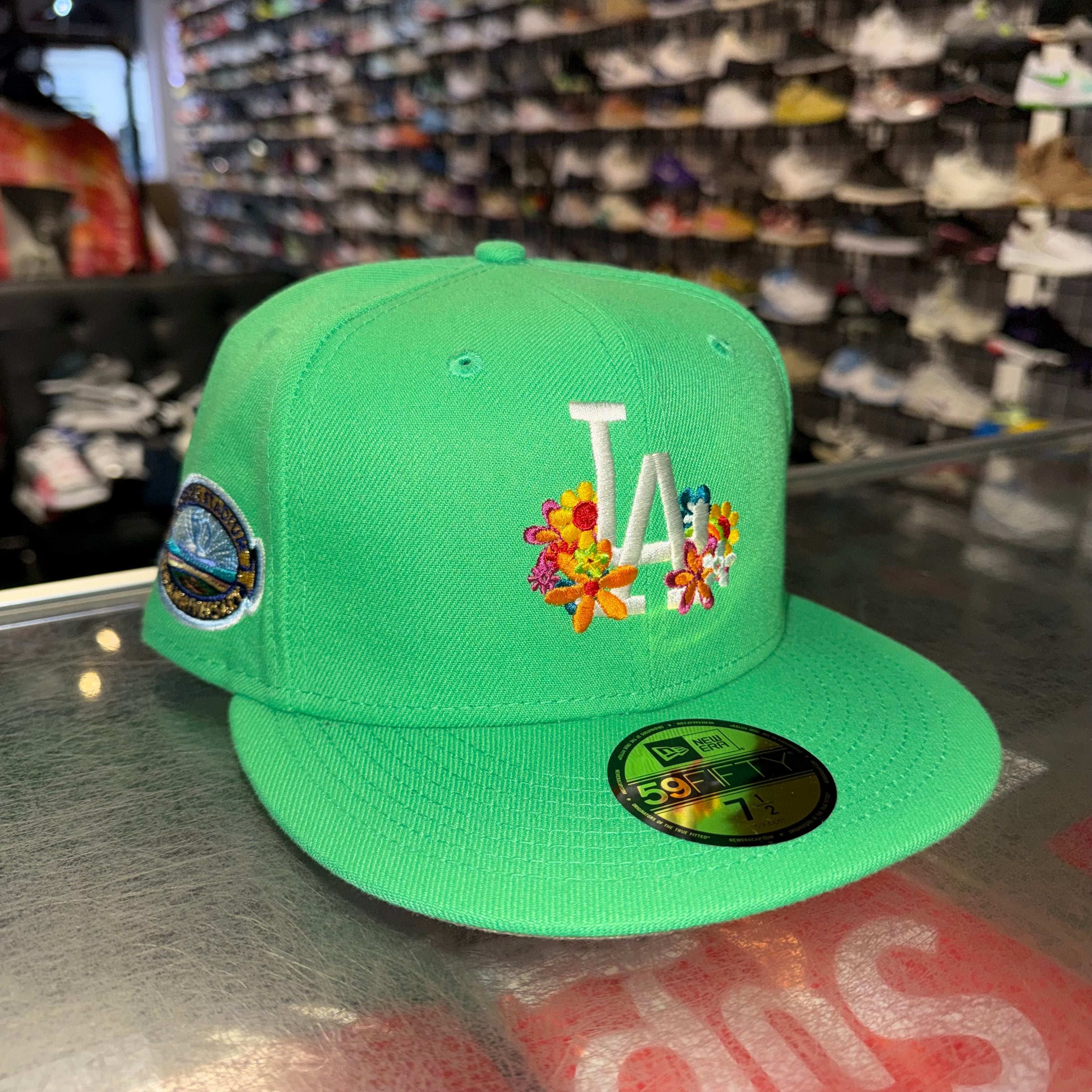 Size 7 1/2 New Era Fitted Hat “Dodgers Green” Brand New