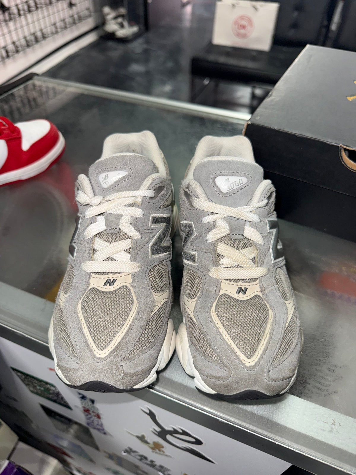 New Balance 9060 Grey PS sneaker, pre-owned, size 1Y – view 3
