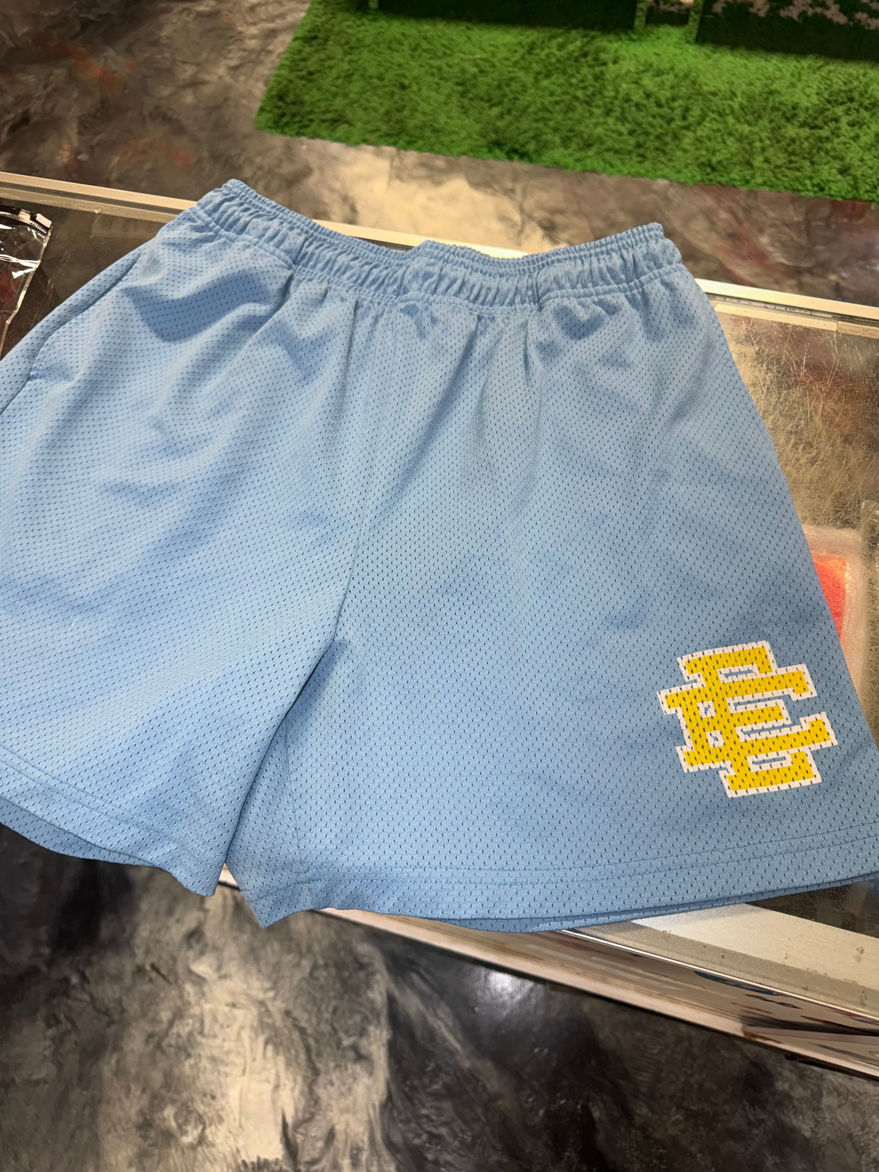 Size XL Eric Emanuel EE Shorts “Blue/Yellow”