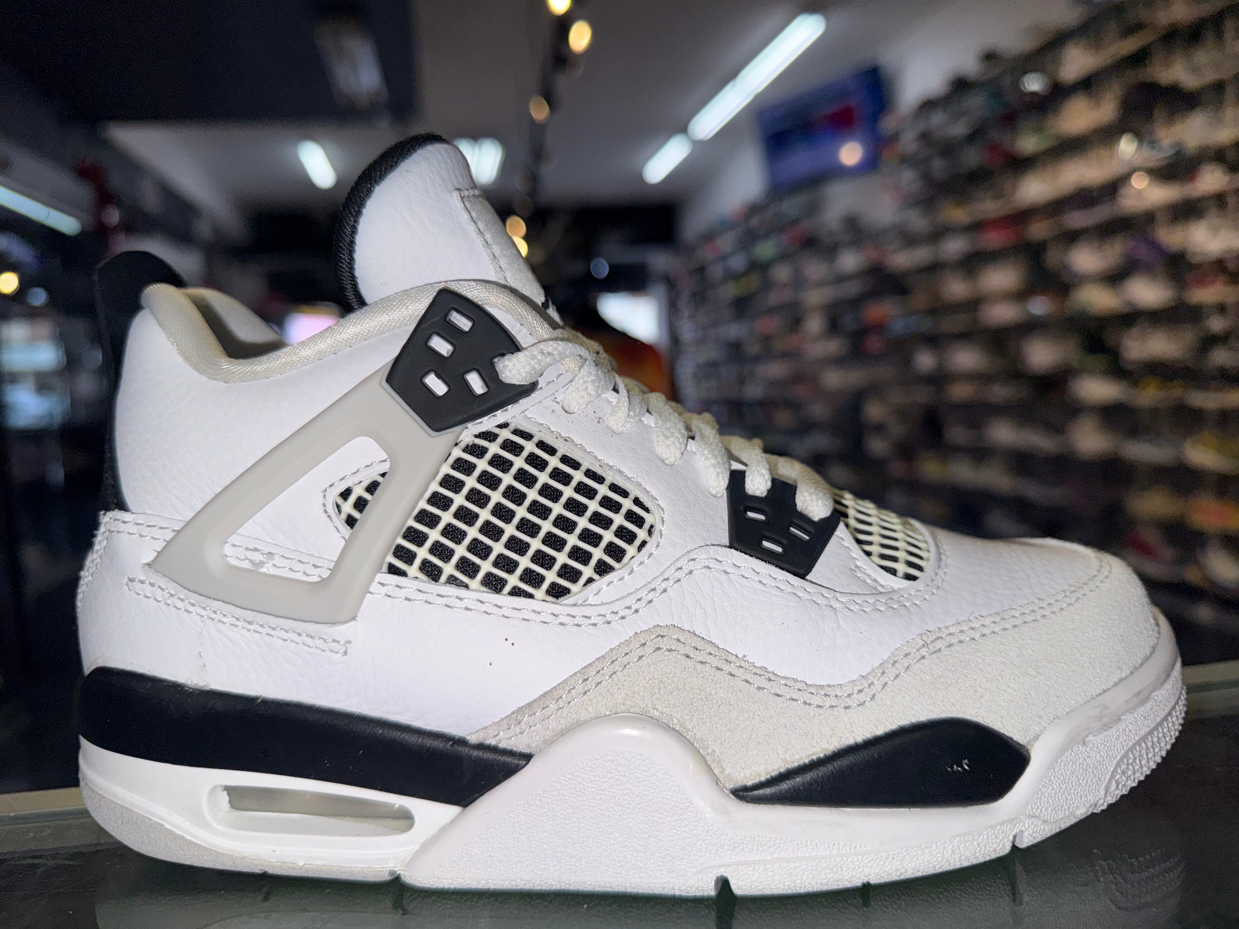 Size 4y Air Jordan 4 "Military Black"