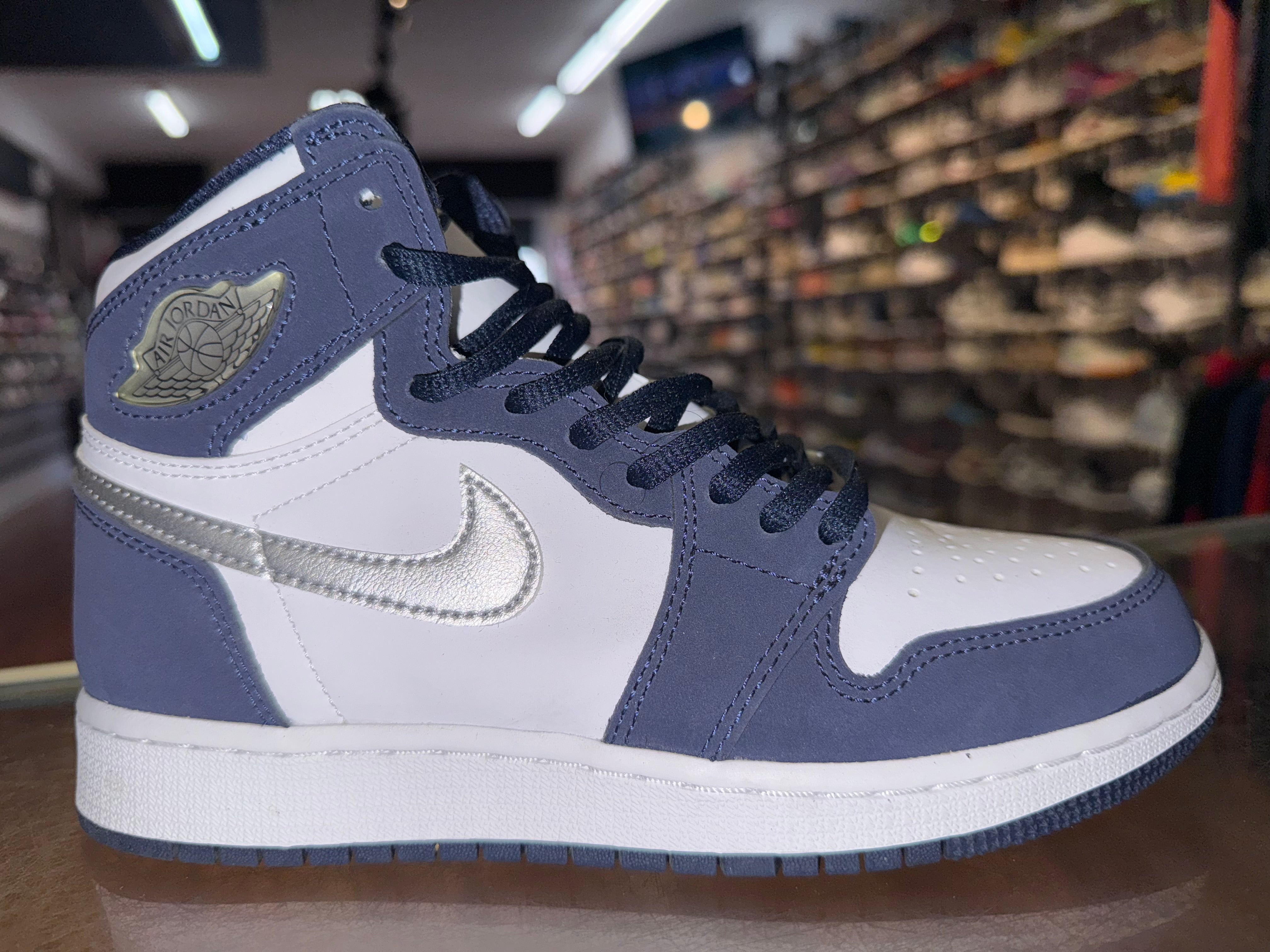 Size 4y Air Jordan 1 COJP “Navy”