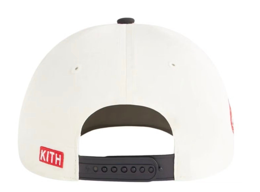 Size OS Kith x 47 Brand Chicago Bulls SnapBack Hat “Cream/Black” Worn 1x
