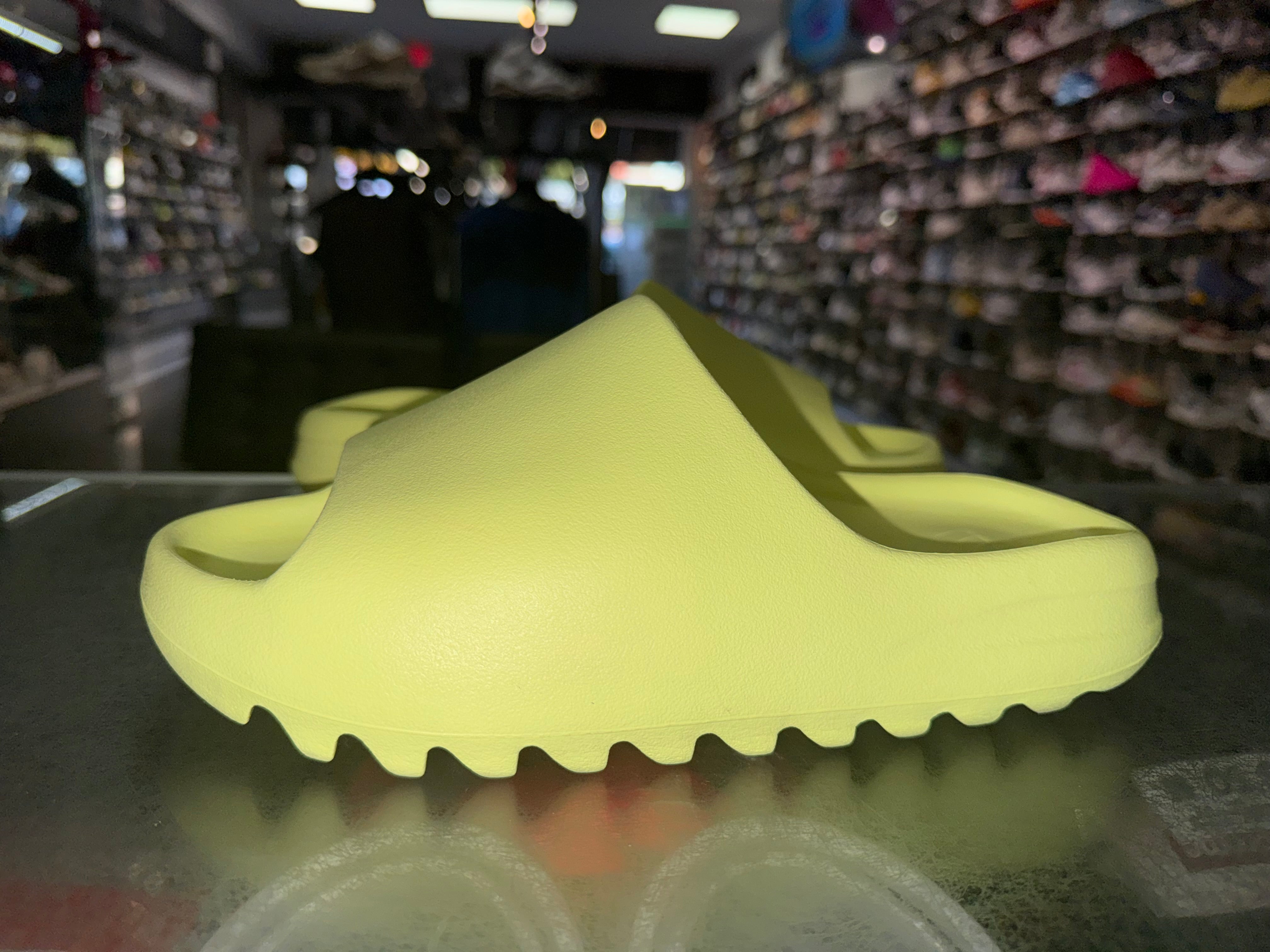 Size 8 Yeezy Slide "Glow Green"