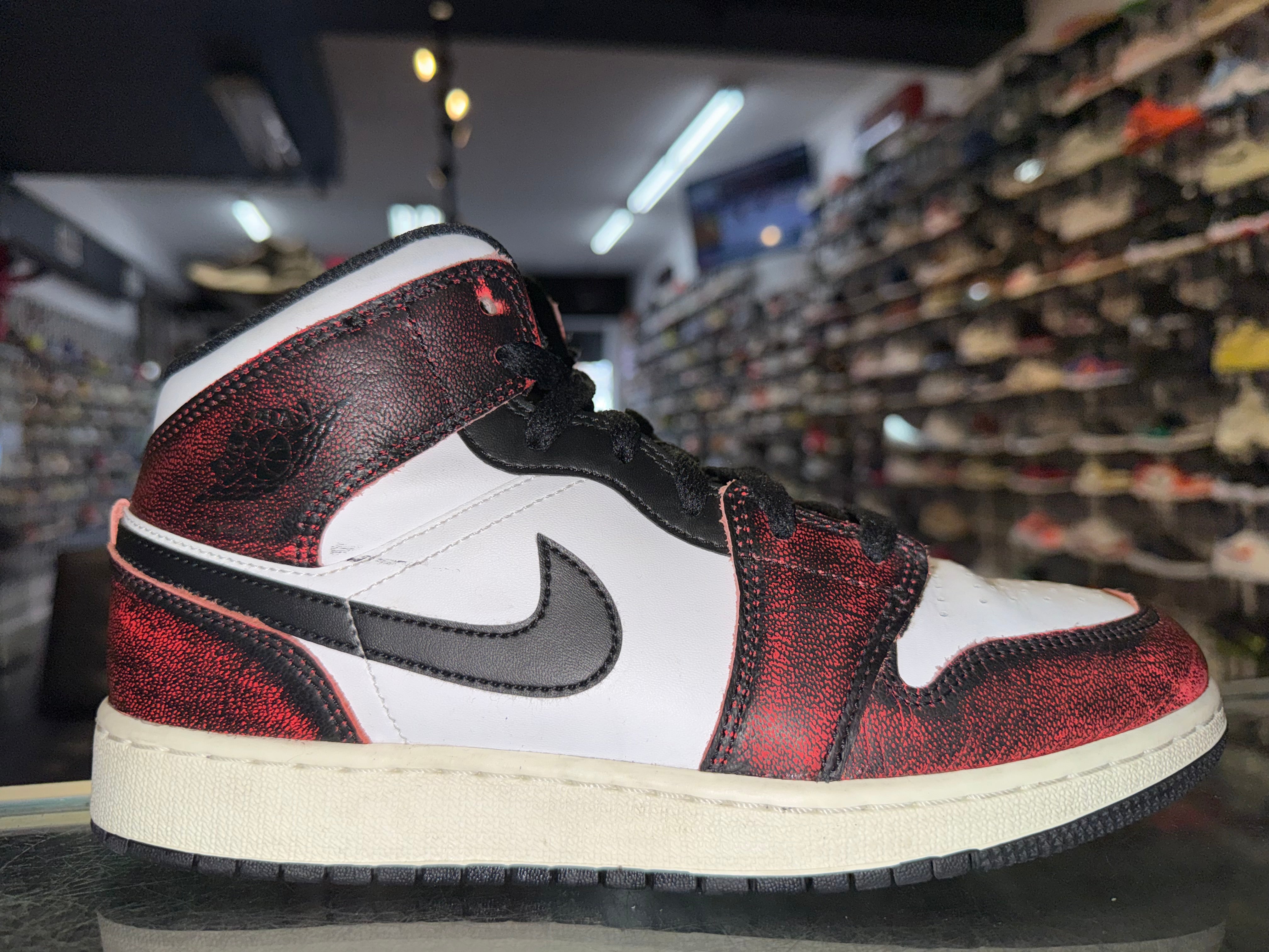 Size 6.5y Air Jordan 1 Mid "Wear Away Chicago"