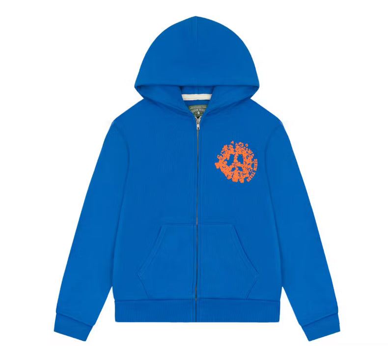 Size S Denim Tears University Zip Hoodie “Royal Blue/Orange”
