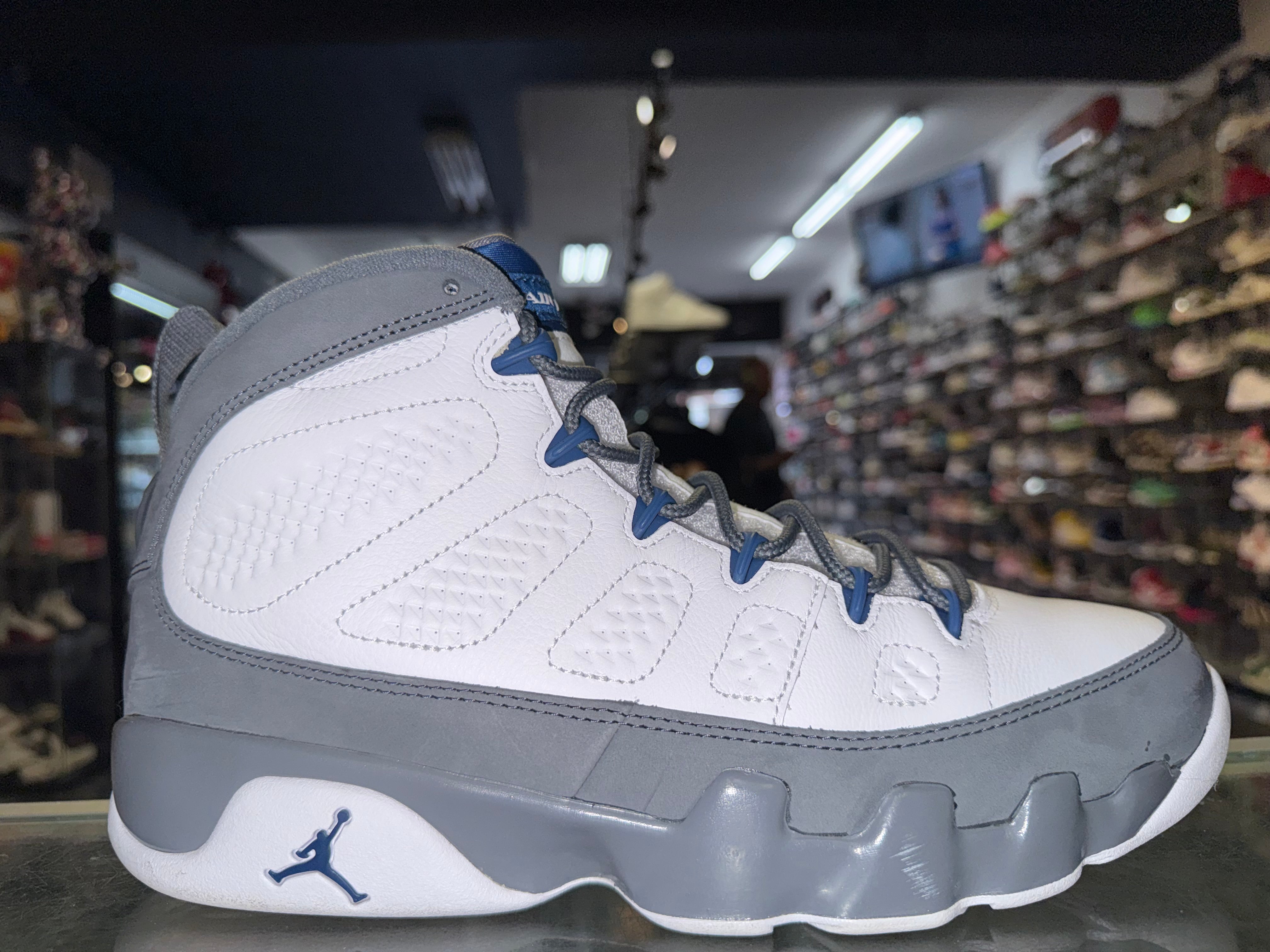 Size 10.5 Air Jordan 9 "Flint Grey French Blue"