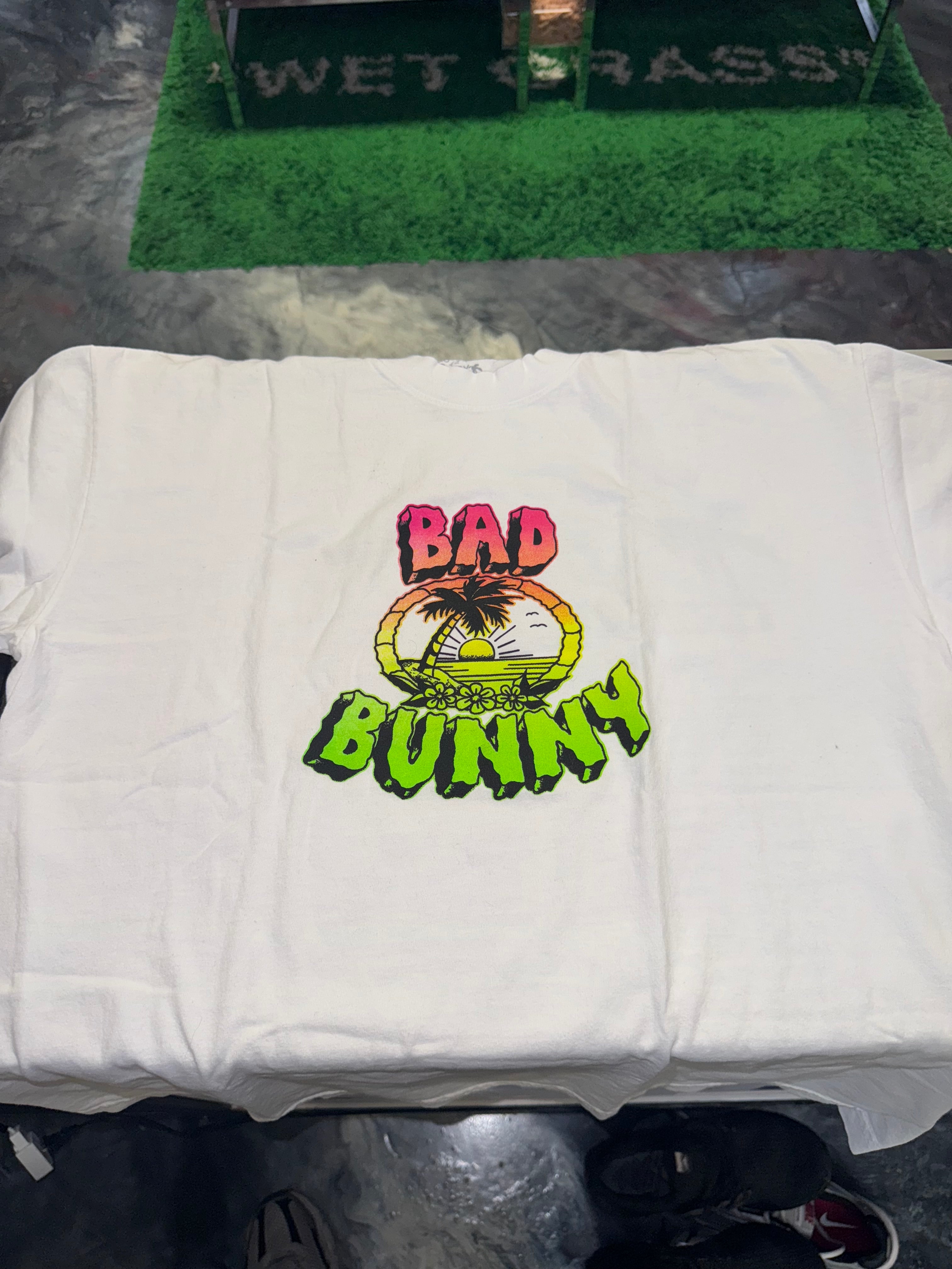 Large Bad Bunny Shirt White