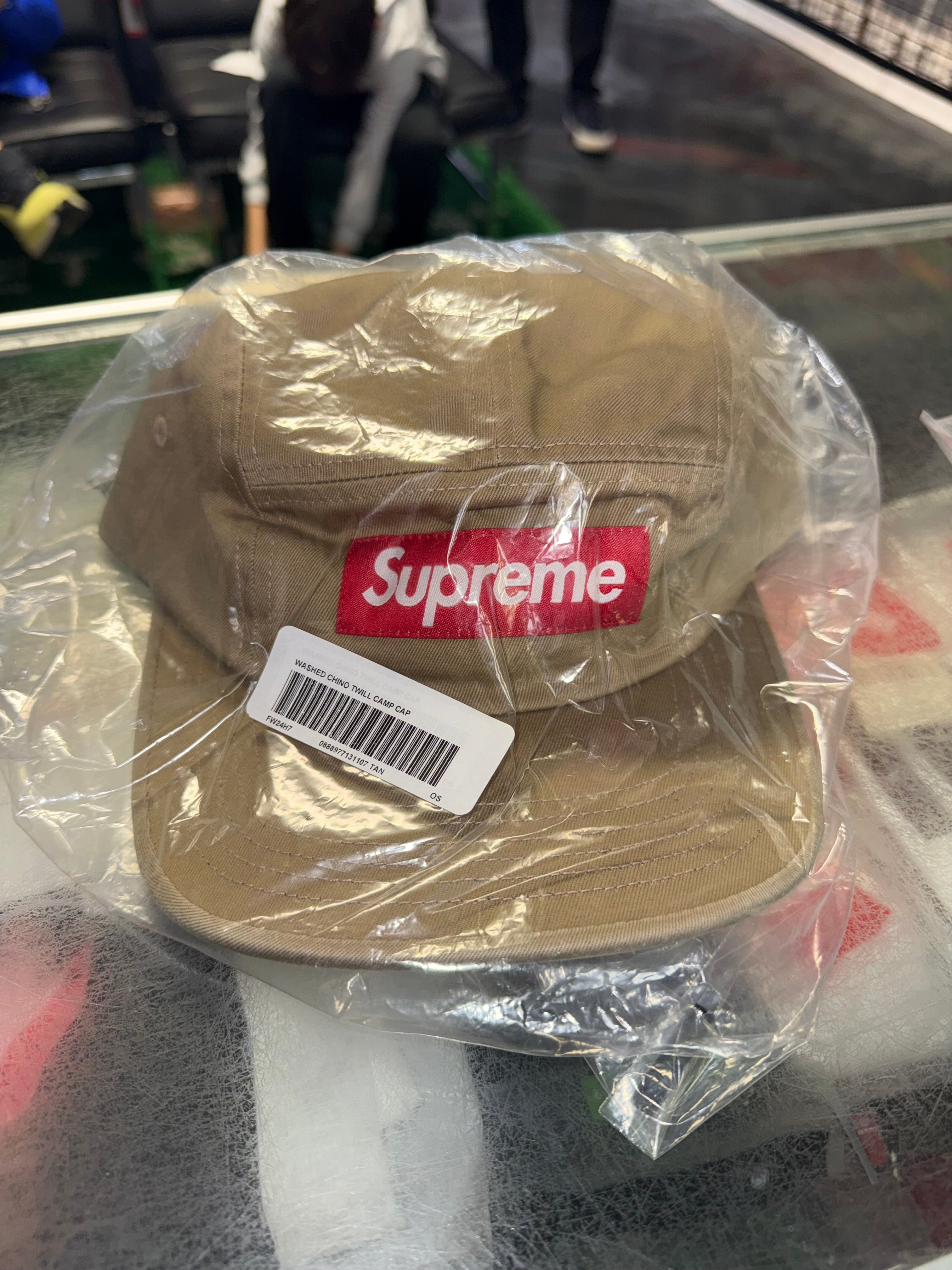Size OS Supreme Chino Twill Camp Hat “Tan” Brand New