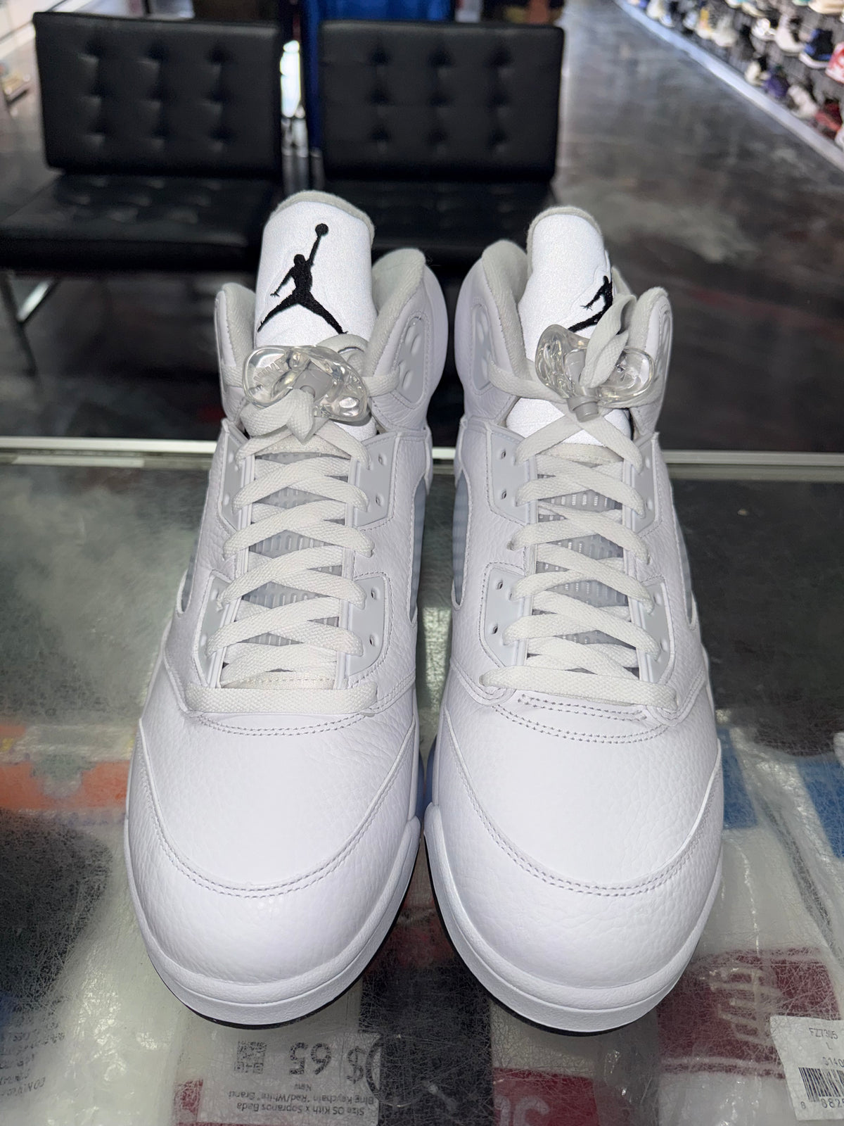 Size 13 Air Jordan 5 "White Metallic" Brand New