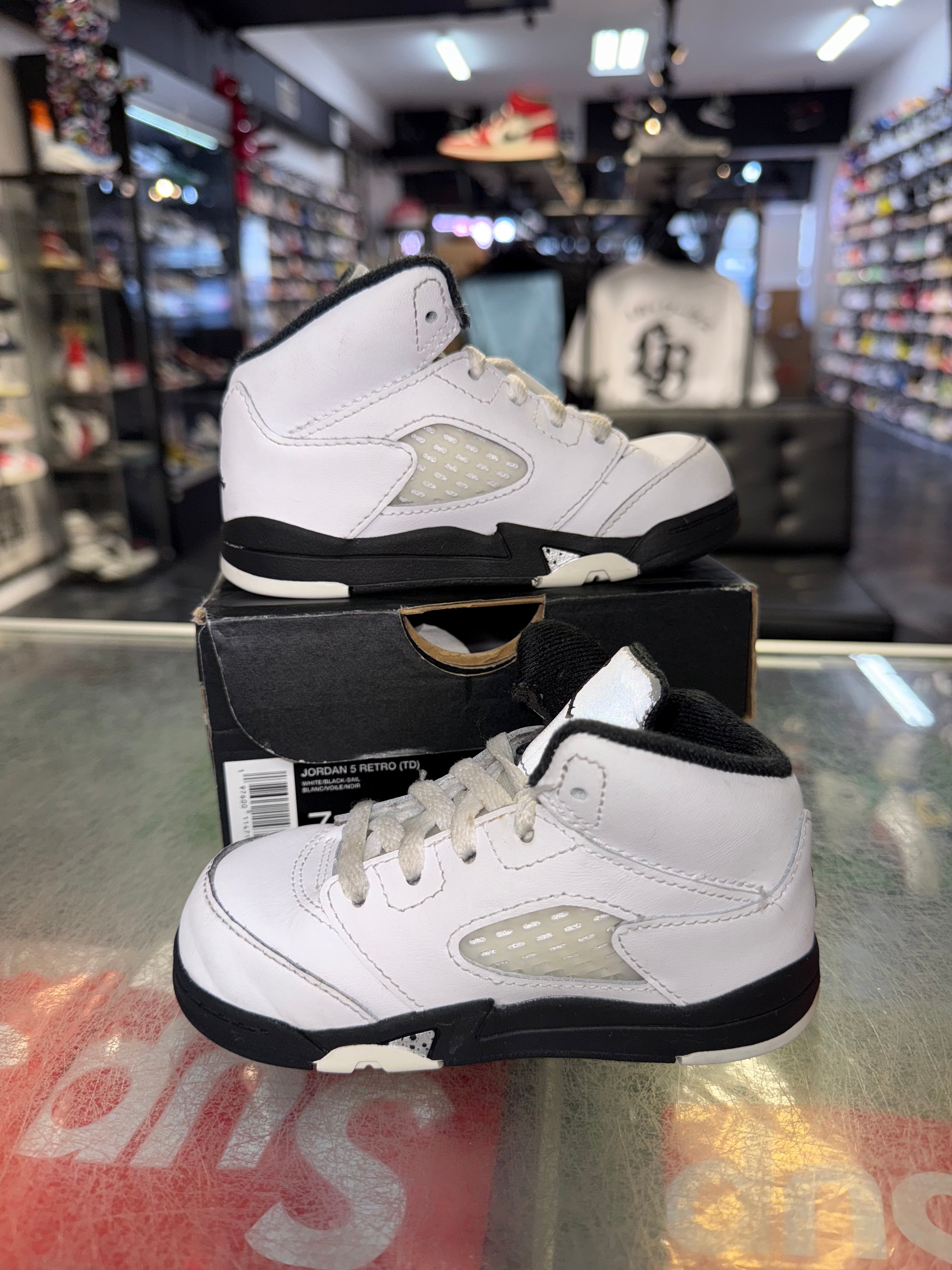 Size 7c Air Jordan 5 "Reverse Metallic" (TD)