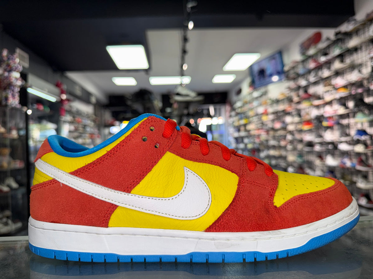 Nike Dunk Low SB Bart Simpson sneaker, pre-owned, size 12