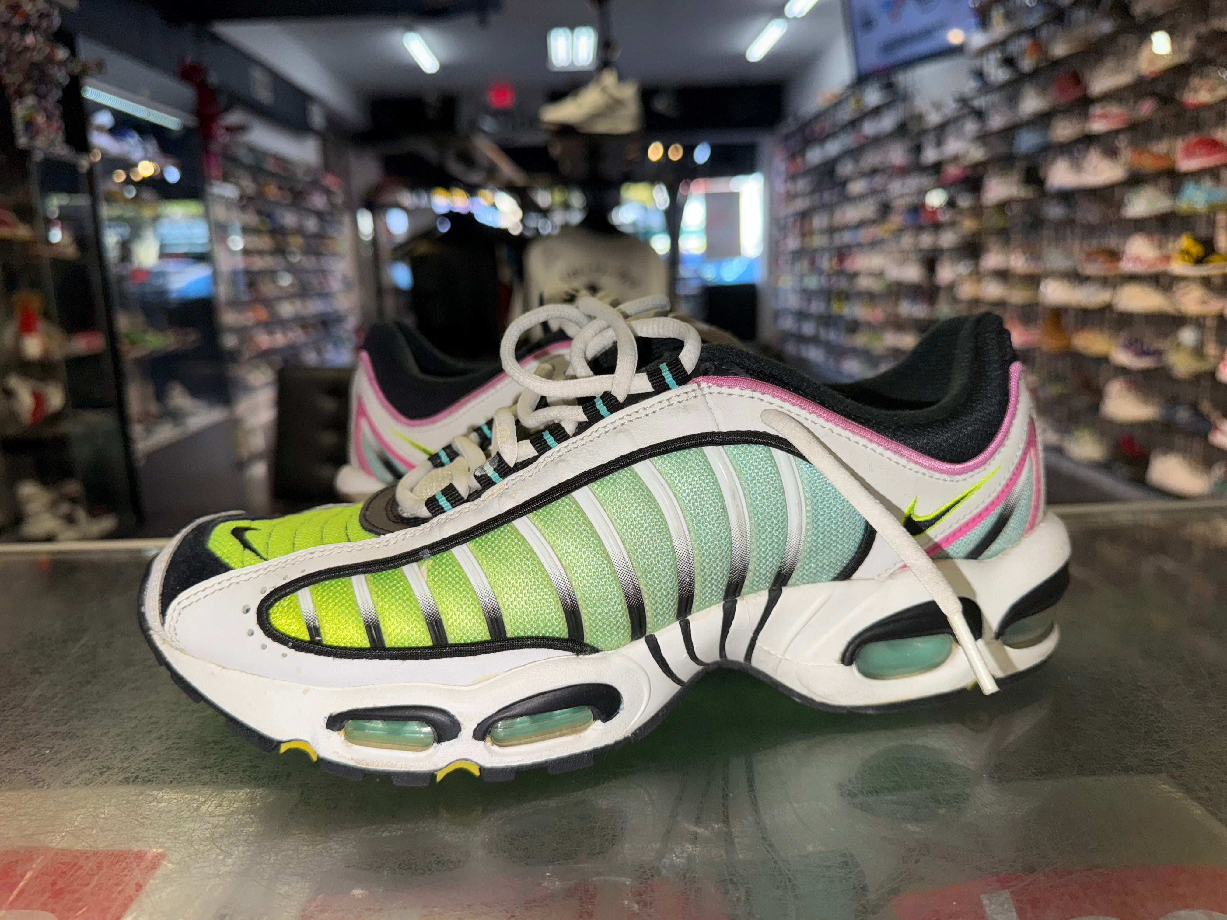 Size 9.5 Air Max Tailwind "White Green Yellow"