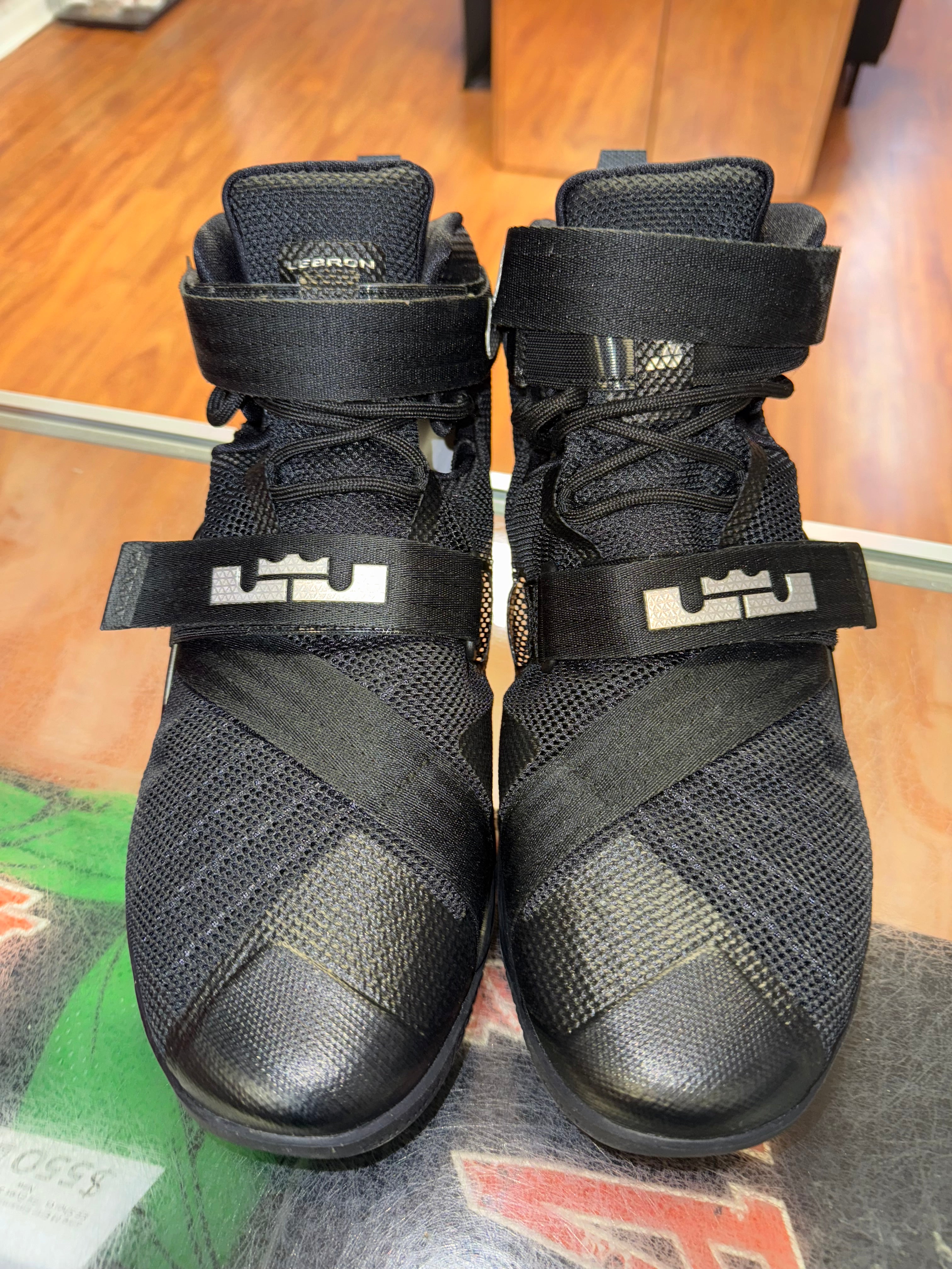 Size 13 Lebron Zoom Soldier 9 "Black"
