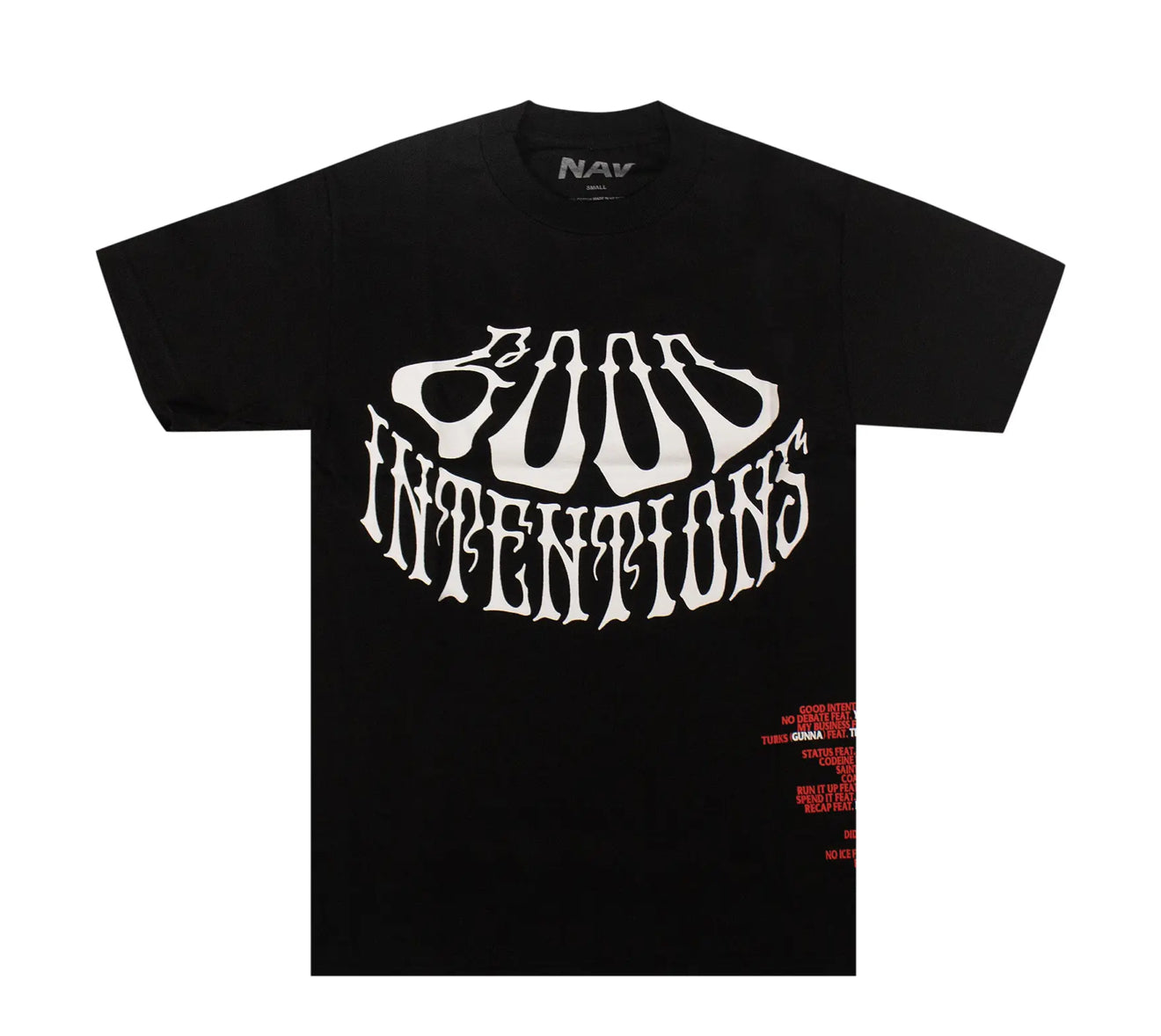 Size XL Vlone NAV Good Intentions Tee “Black”