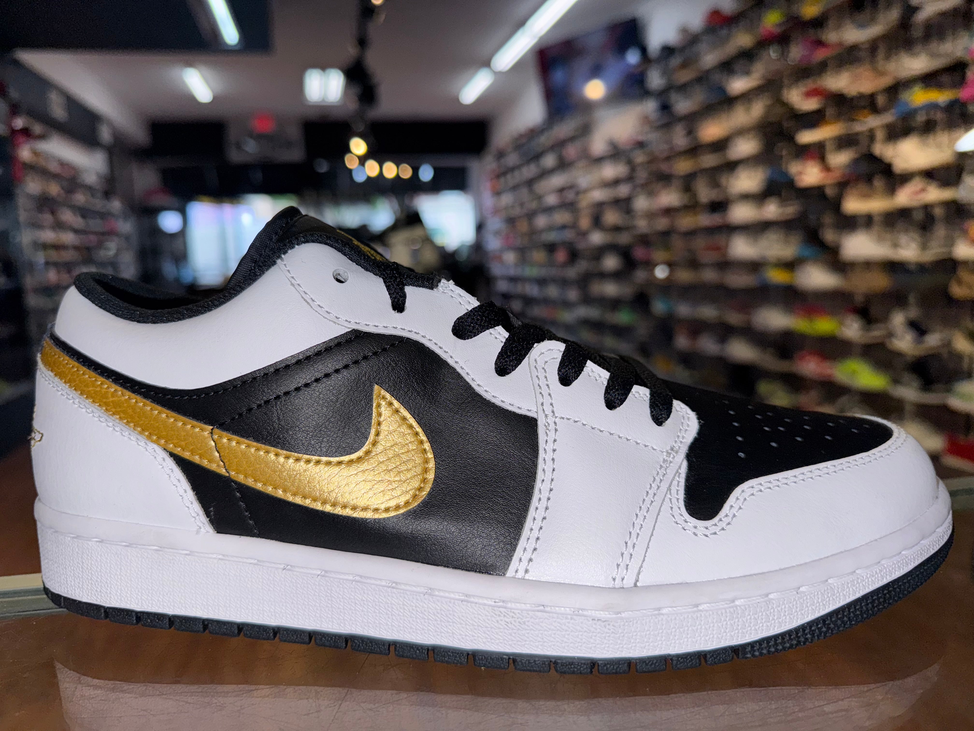 Size 10 Air Jordan 1 Low "White Metallic Gold" Brand New