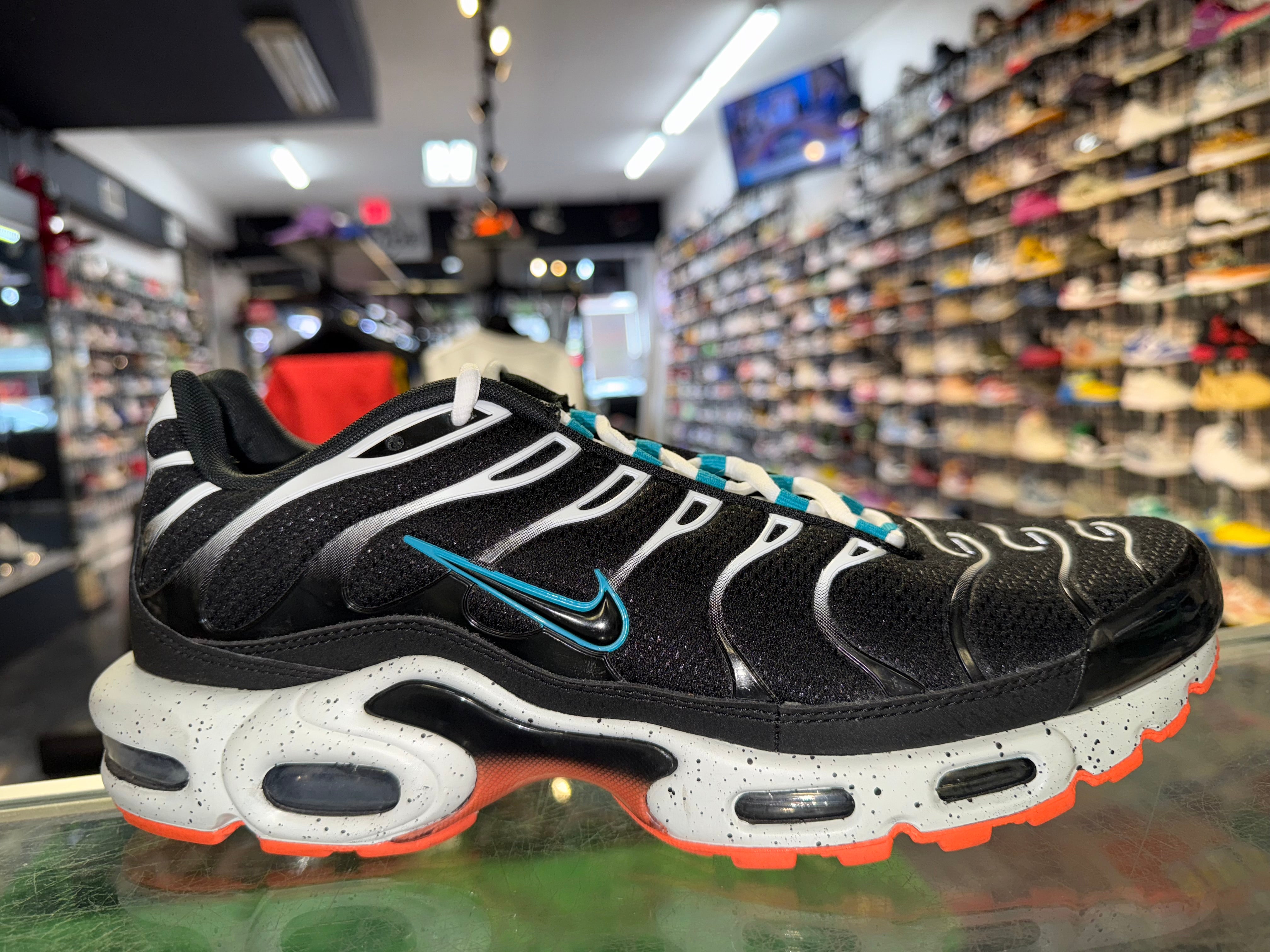 Size 12 Air Max Plus "Black Teal Coral"