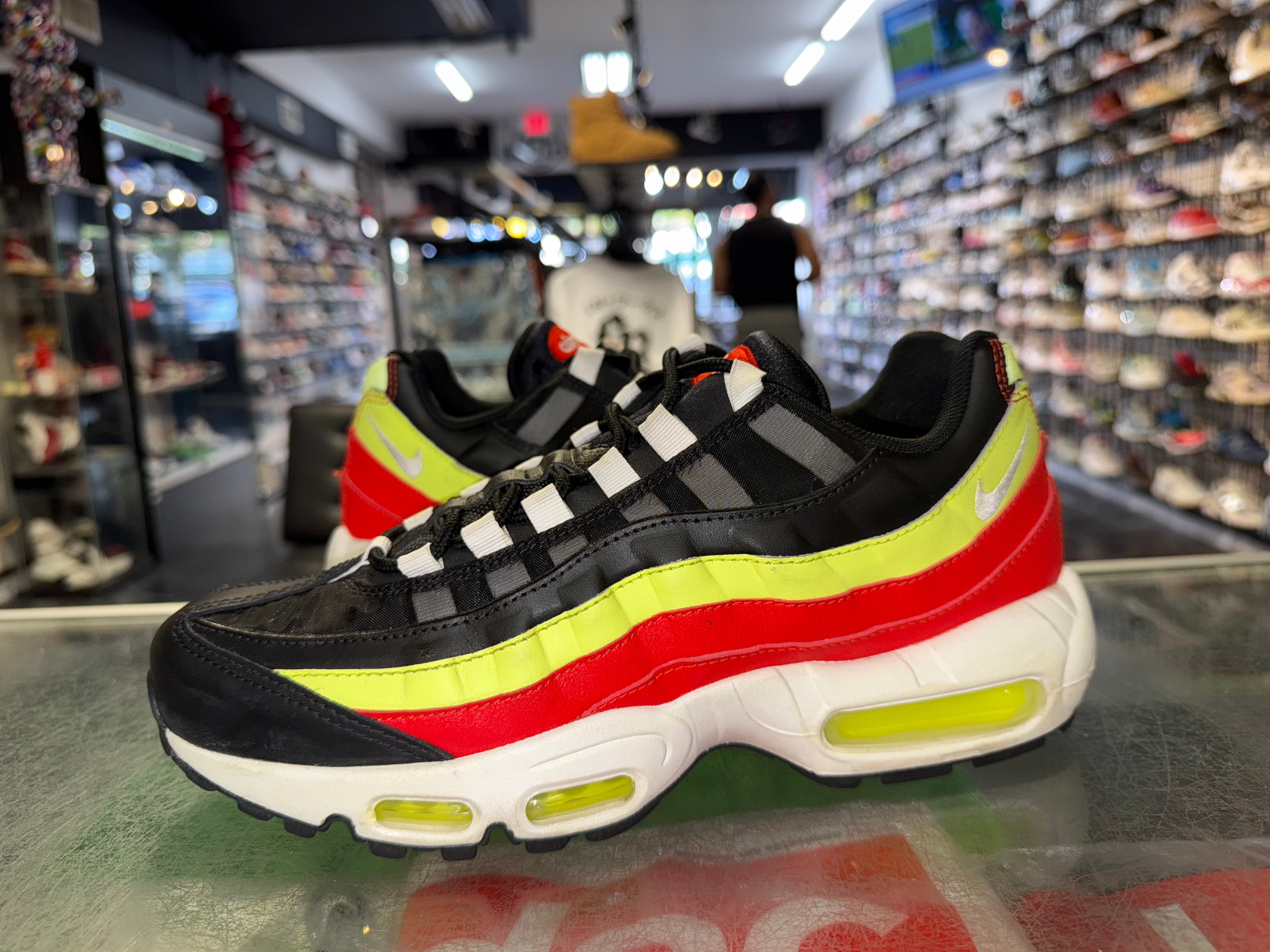 Size 8.5 (10W) Air Max 95 "Black Neon Red"